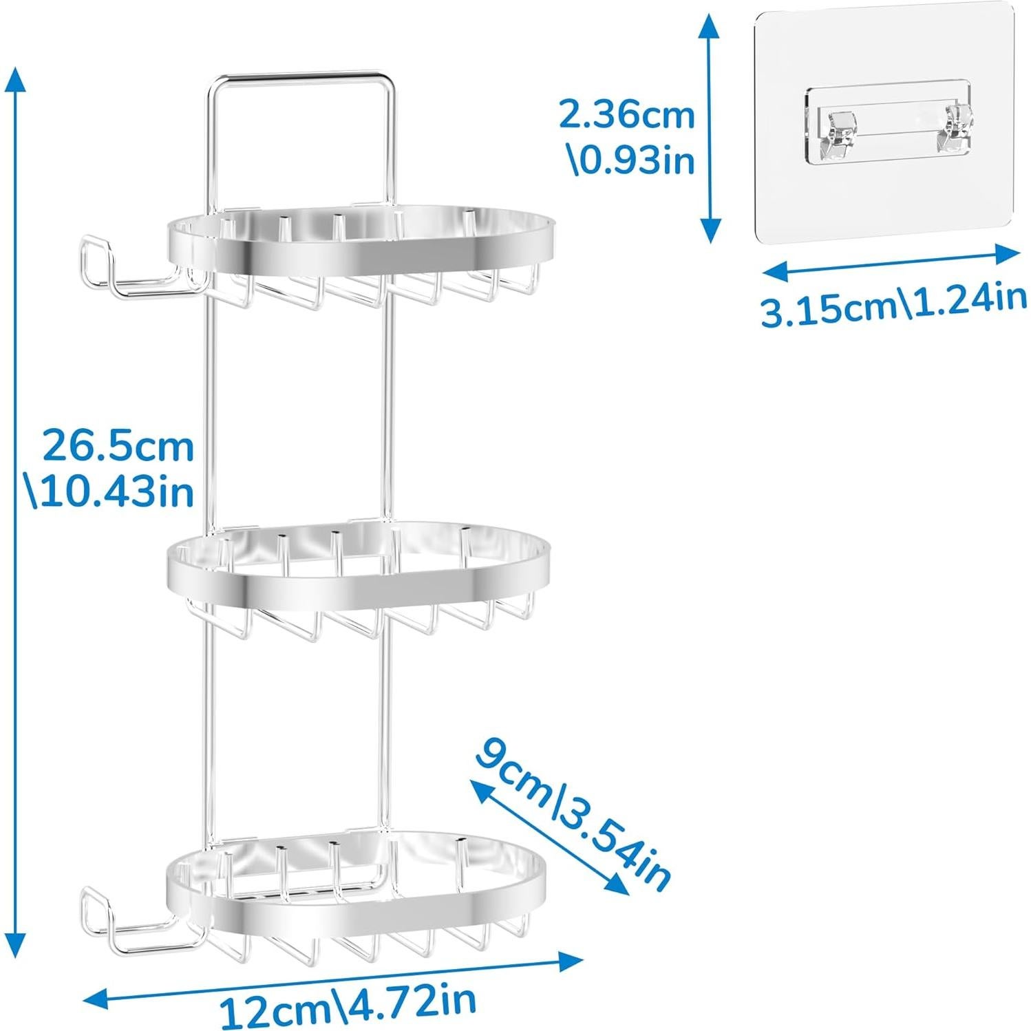 Soporte para Jabón de 3 Niveles MASADI Acero Inoxidable Plata