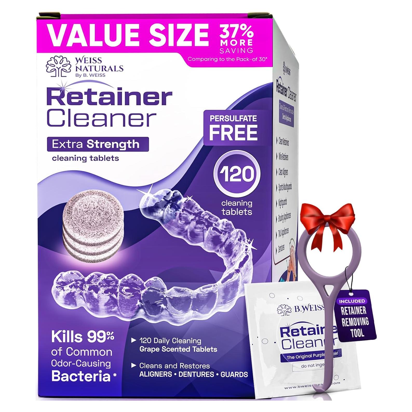 Tabletas Limpiadoras Weiss Naturals 120 Unidades - Limpieza Rápida