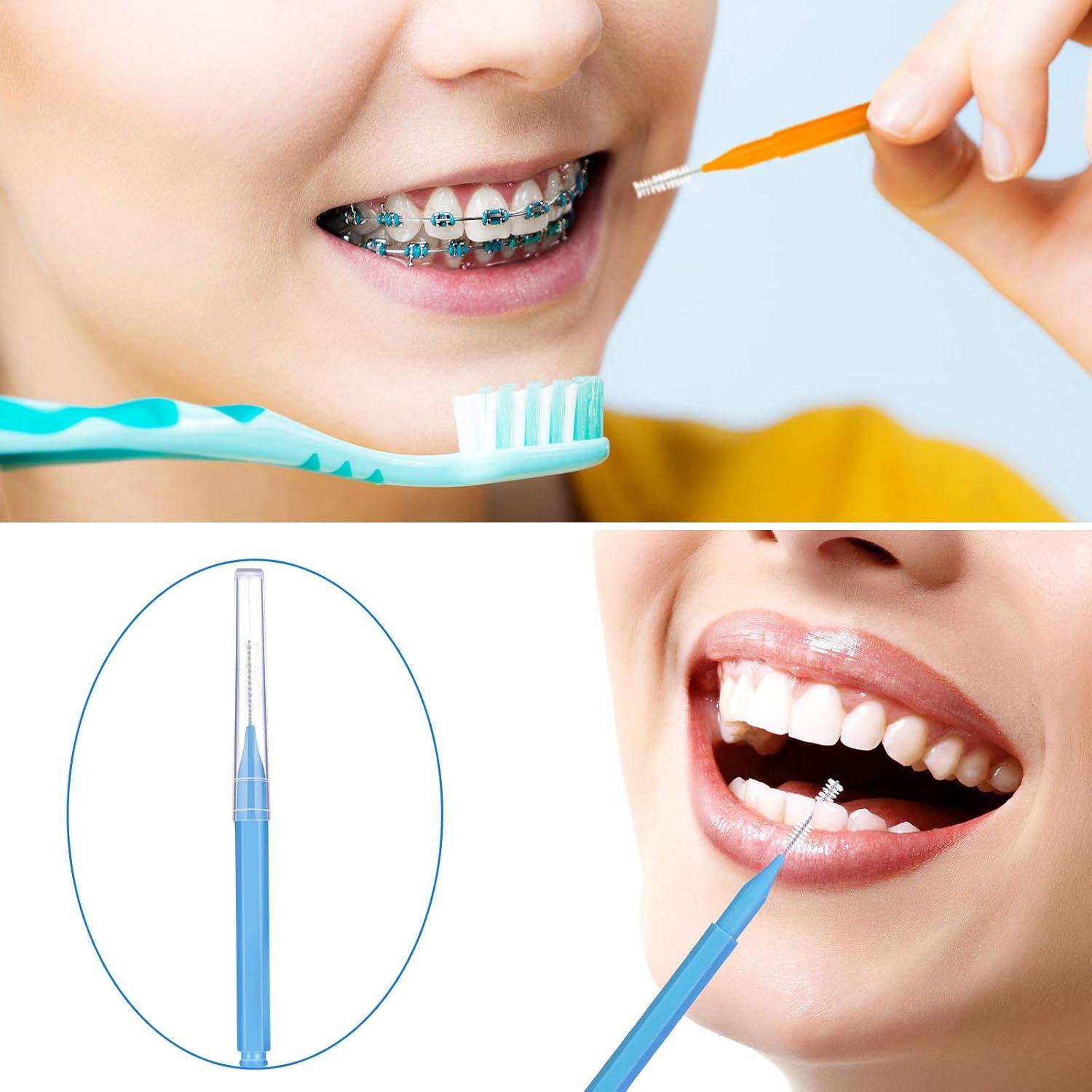 Cepillos Interdentales Patelai 100 Piezas Colores Brillantes