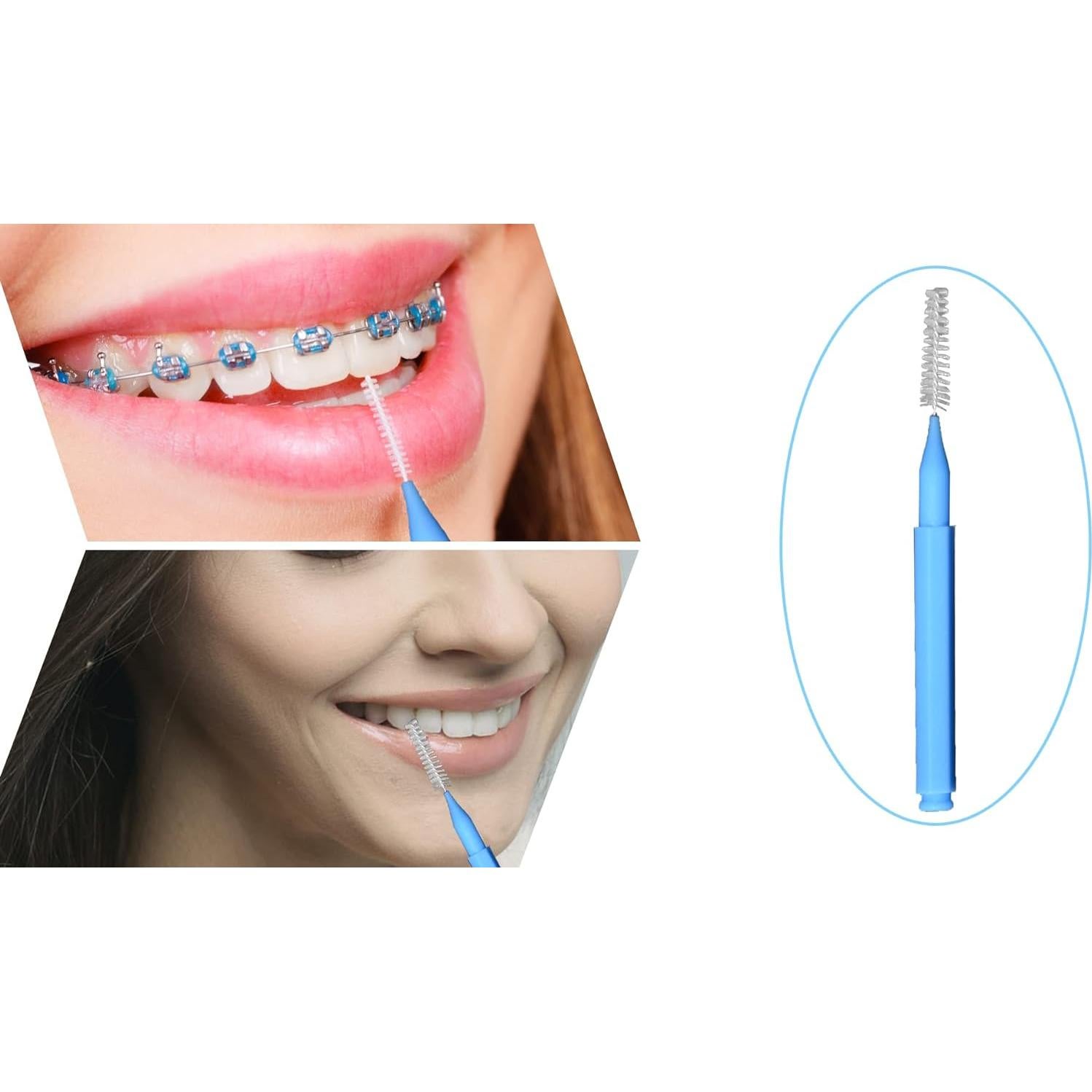 GOUWEIBA 100 Piezas Cepillos Interdentales Desechables