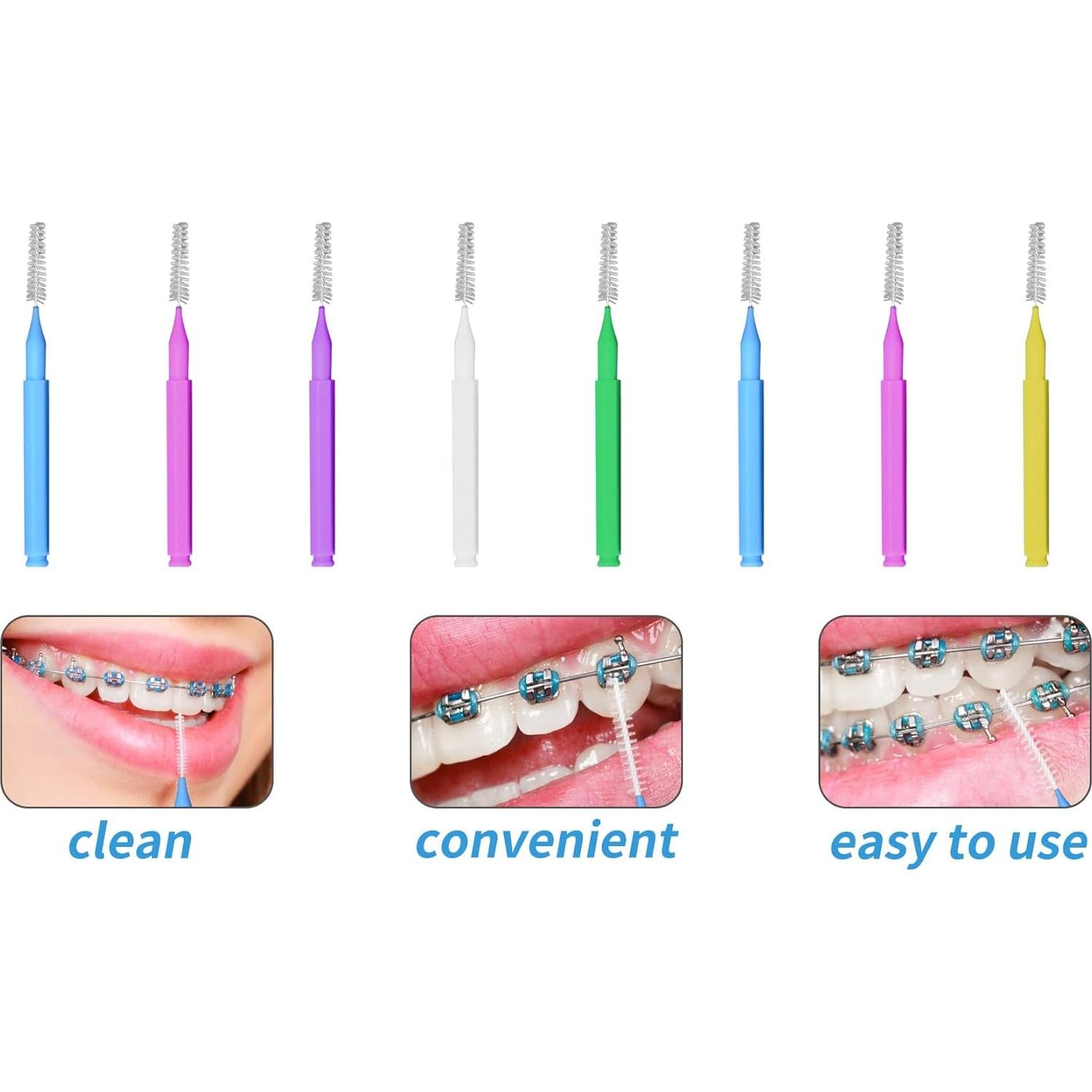 GOUWEIBA 100 Piezas Cepillos Interdentales Desechables