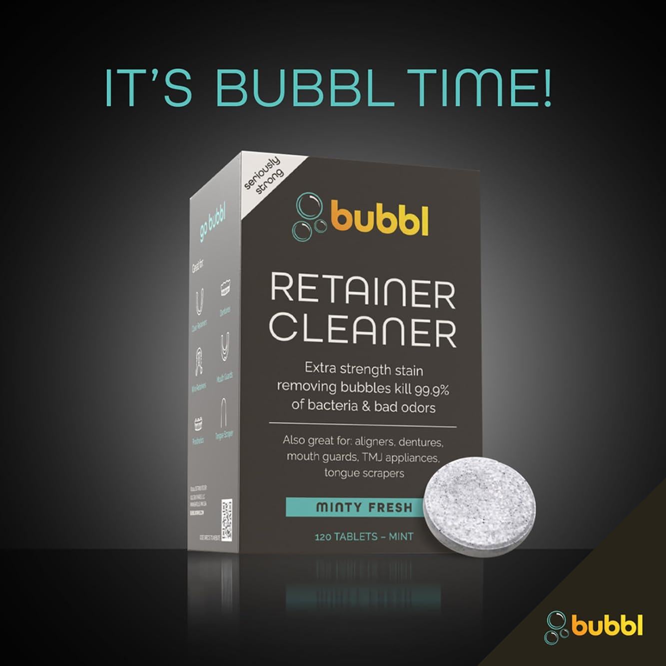 Limpiador de Tabletas Bubbl para Retenedores y Protectores Bucales