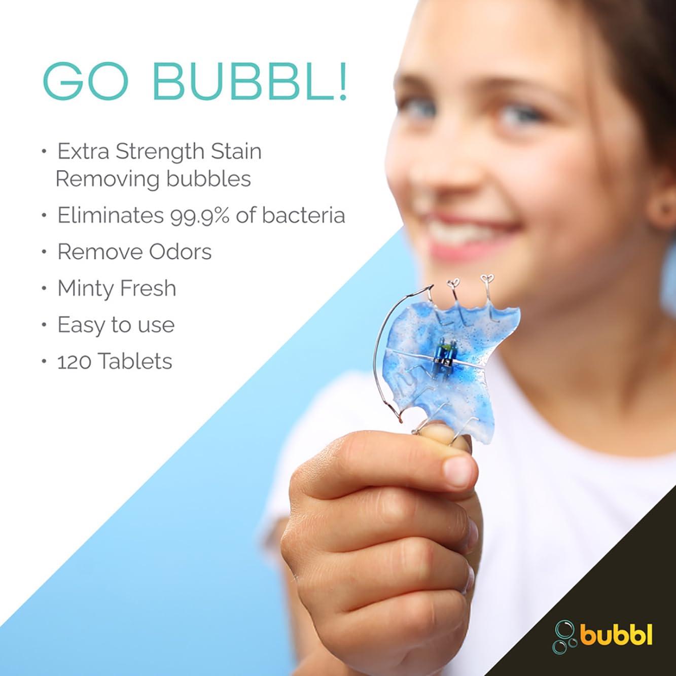 Limpiador de Tabletas Bubbl para Retenedores y Protectores Bucales