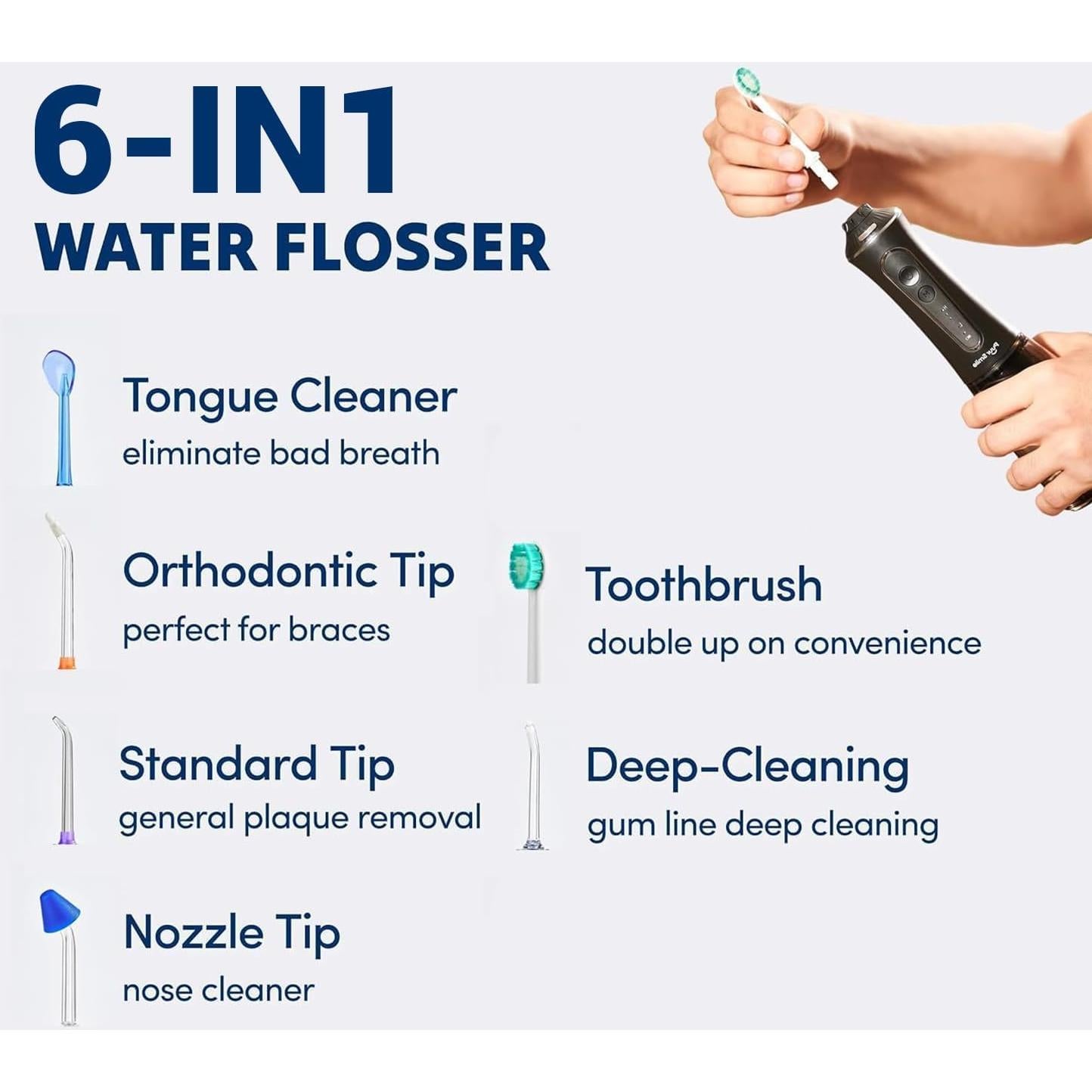 Hilo Dental a Presión Puur Smile - Irrigador Oral Recargable