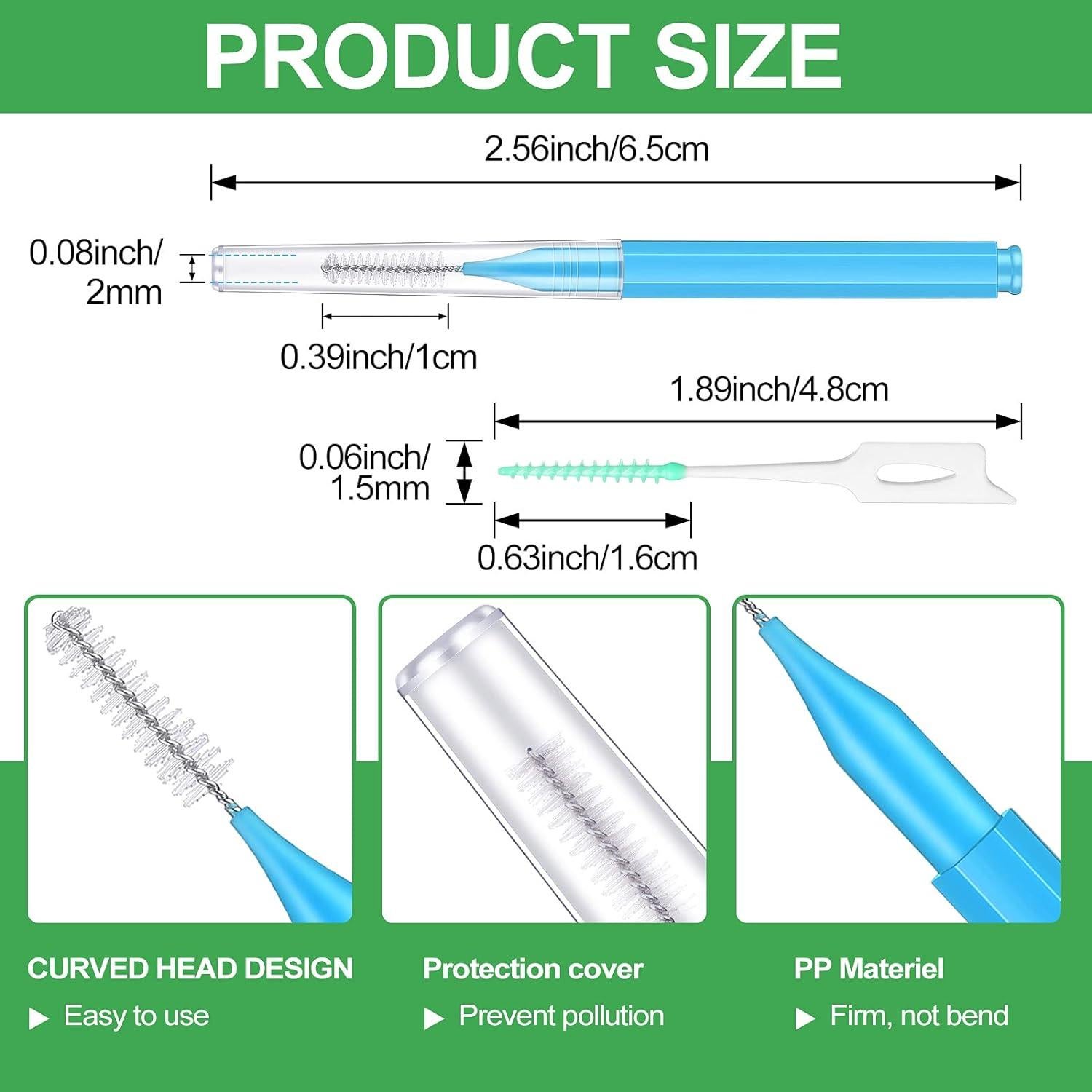 Zopeal 250 Pcs Cepillos Interdentales y Palillos Dentales