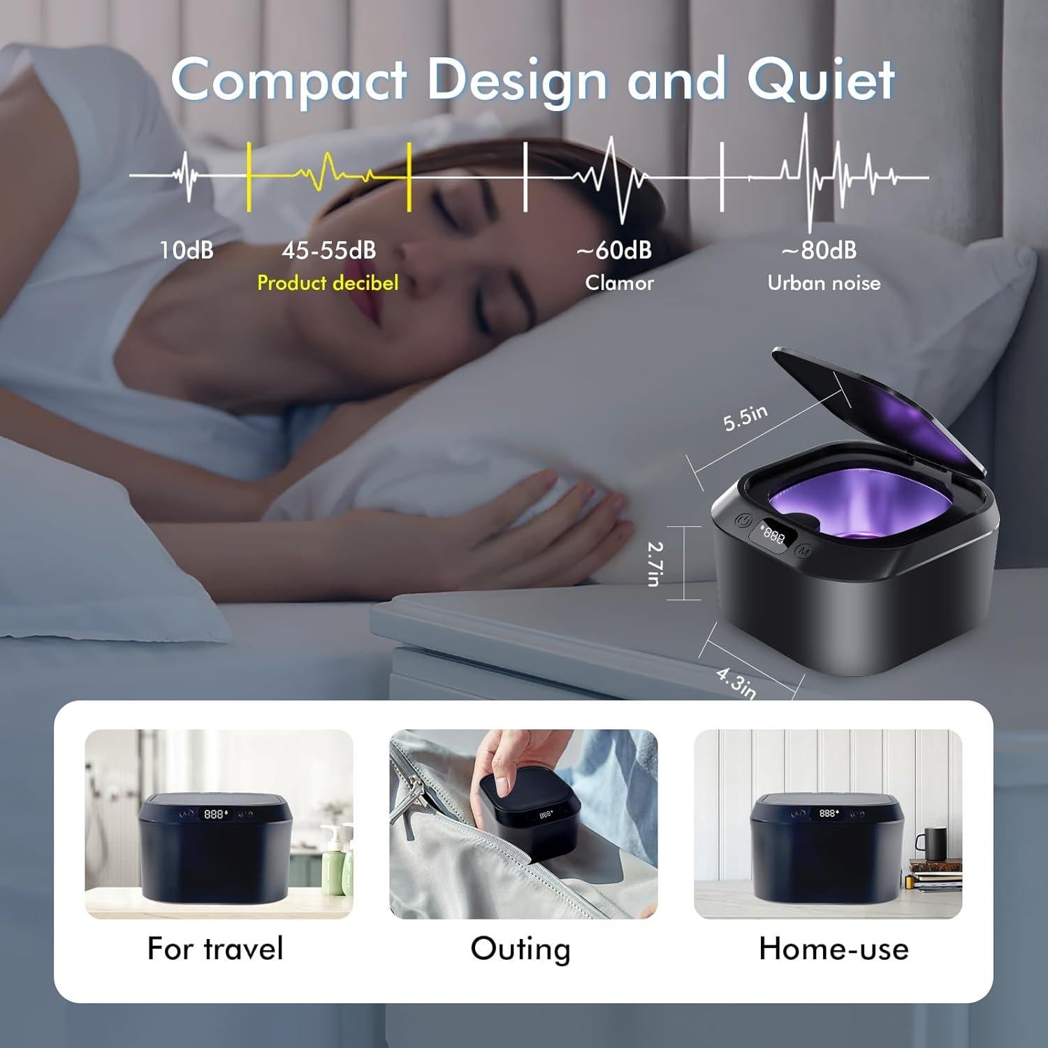 Limpiador Ultrasónico de Dentaduras SwanKiss 220ml 46kHz