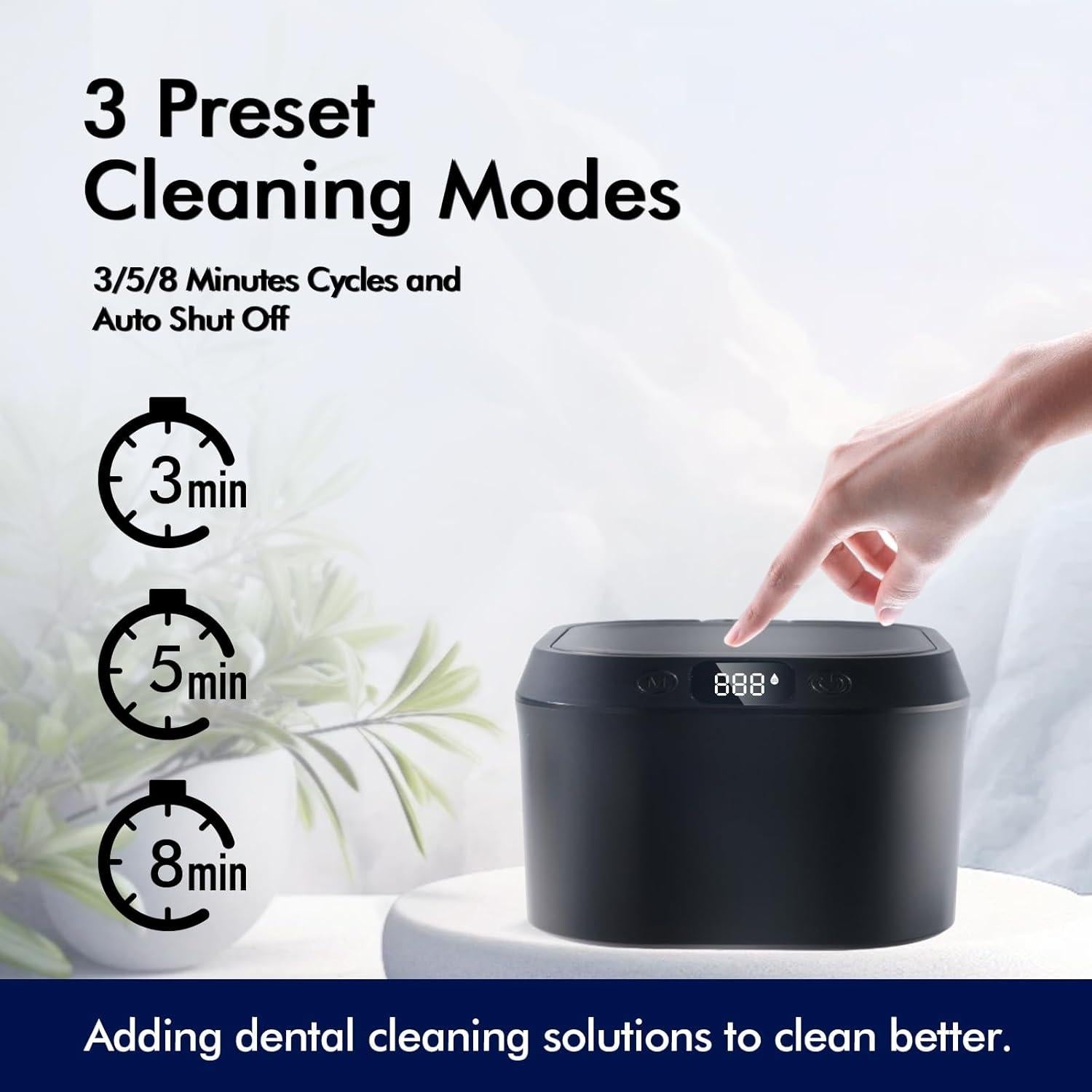 Limpiador Ultrasónico de Dentaduras SwanKiss 220ml 46kHz