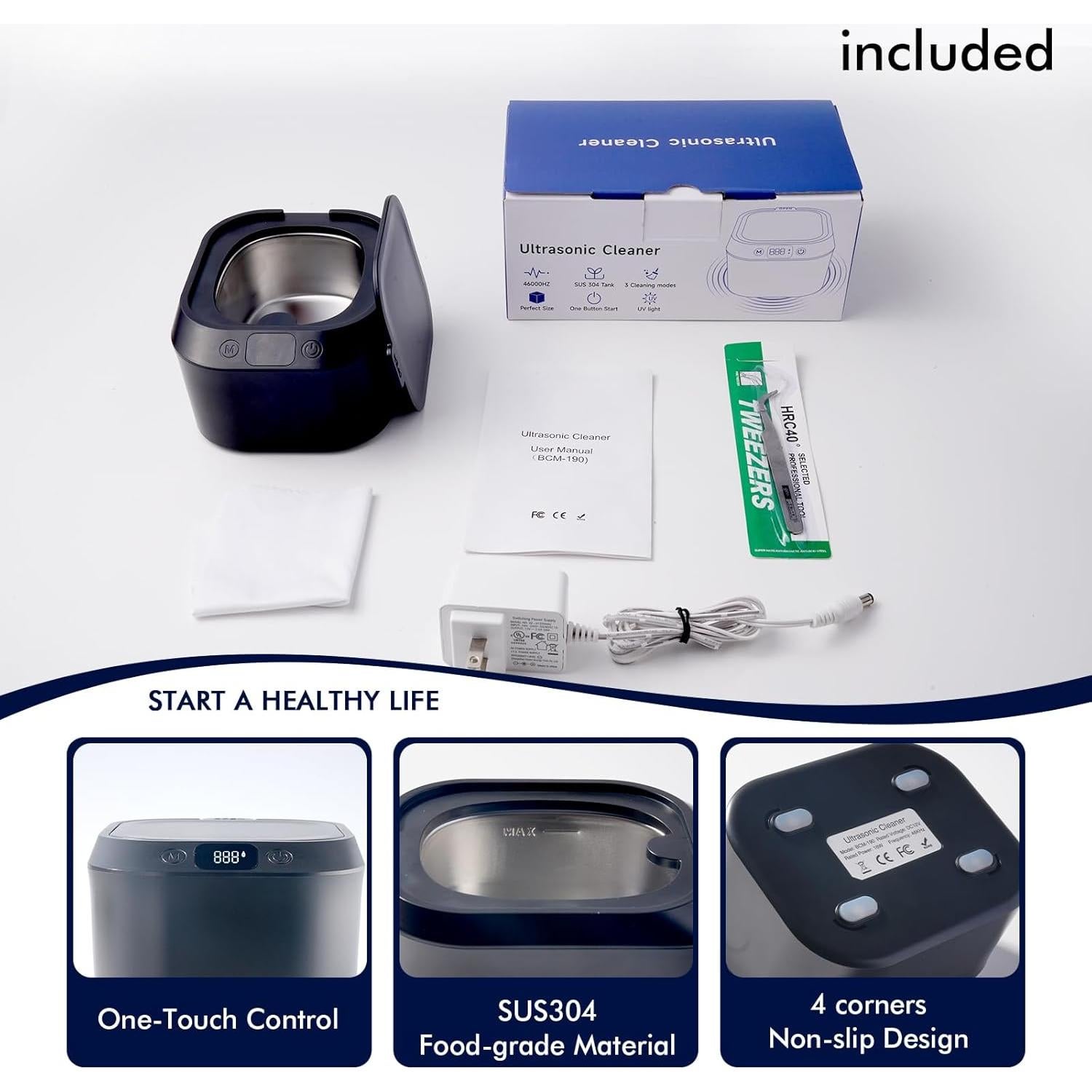 Limpiador Ultrasónico de Dentaduras SwanKiss 220ml 46kHz