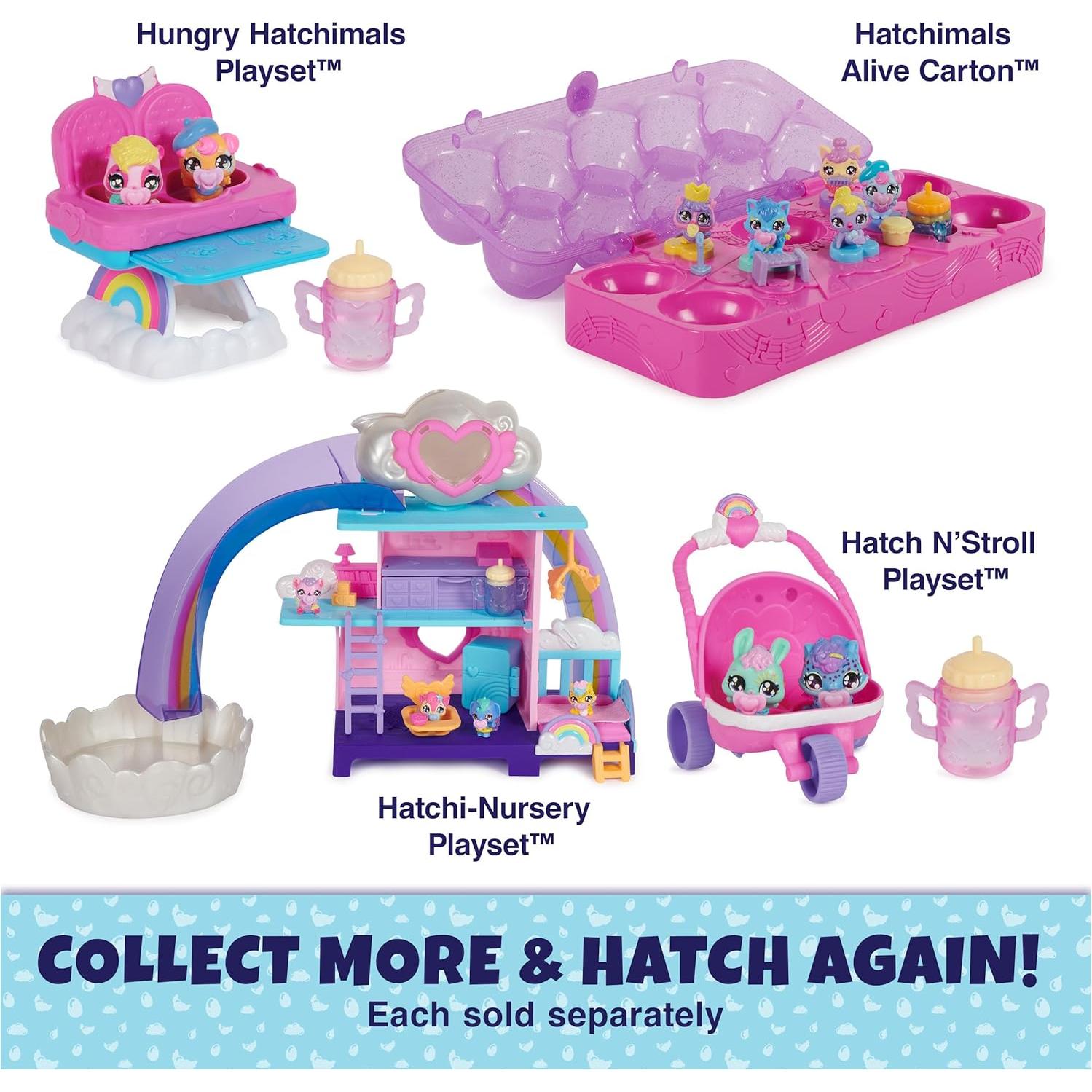 Hatchimals Alive Spin Master Juego Hatchi-Nursery 4 Figuras