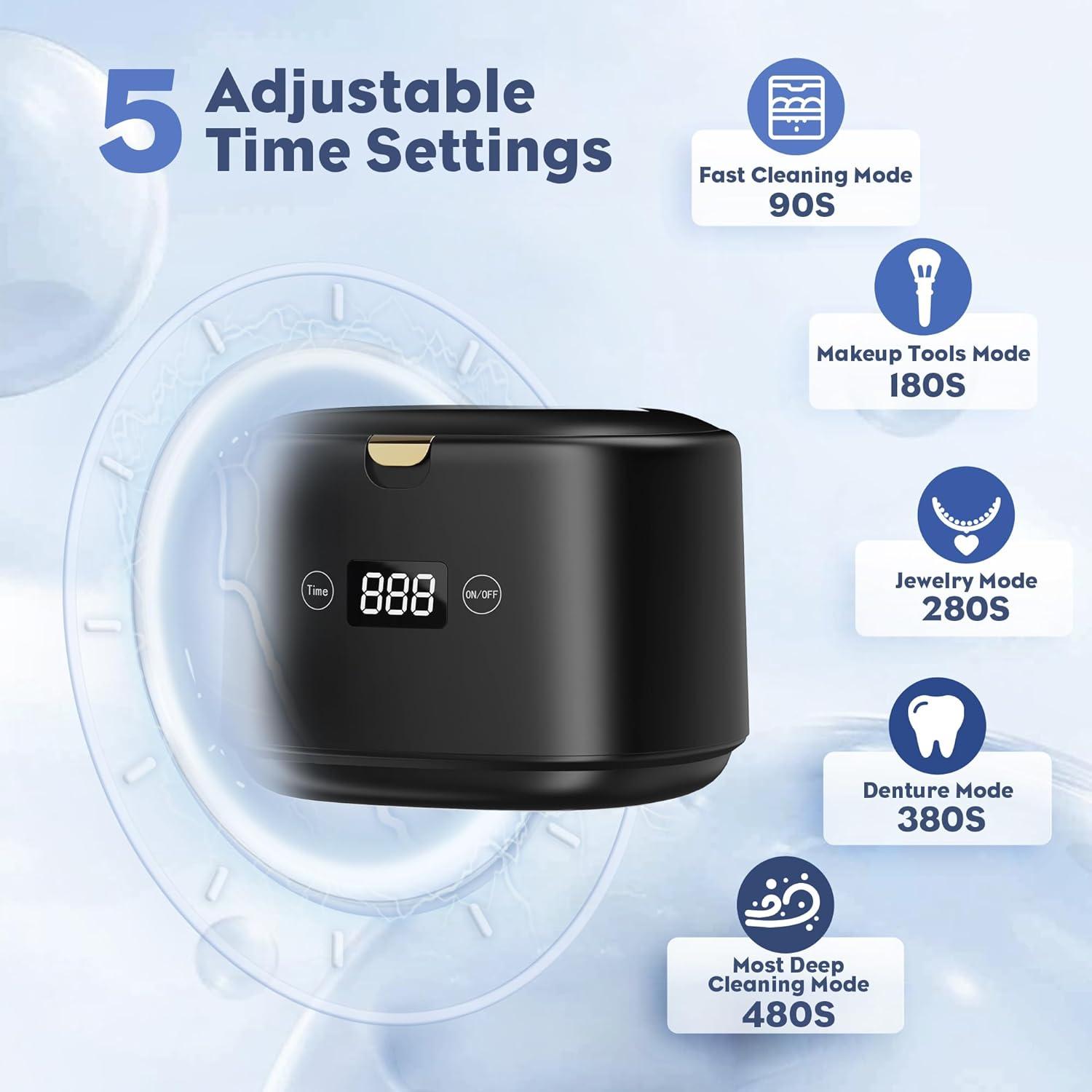 Limpiador Ultrasónico FTCIRA 30W 230ml para Joyería y Dentaduras