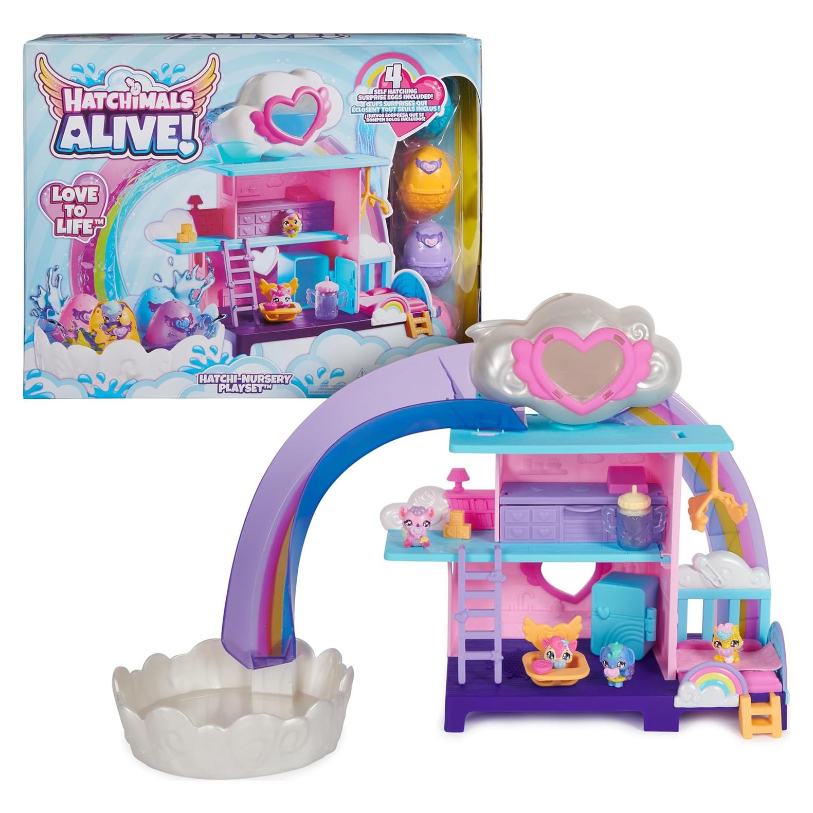 Hatchimals Alive Spin Master Juego Hatchi-Nursery 4 Figuras