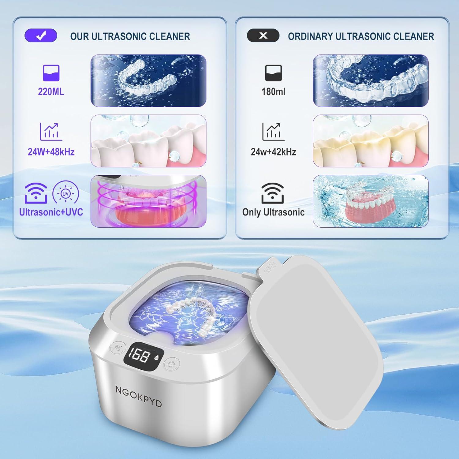 Limpiador Ultrasónico Profesional NGOKPYD 48kHz 220ml