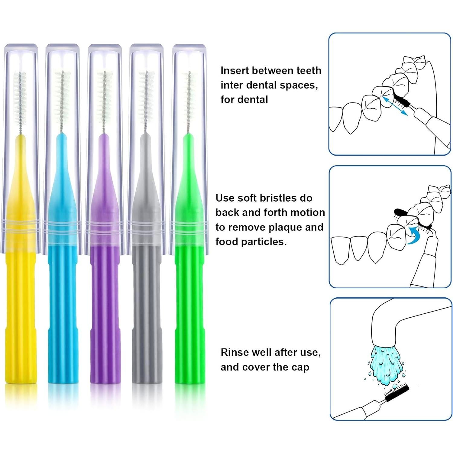 50 Piezas Cepillos Interdentales Patelai - Limpieza Dental Efectiva