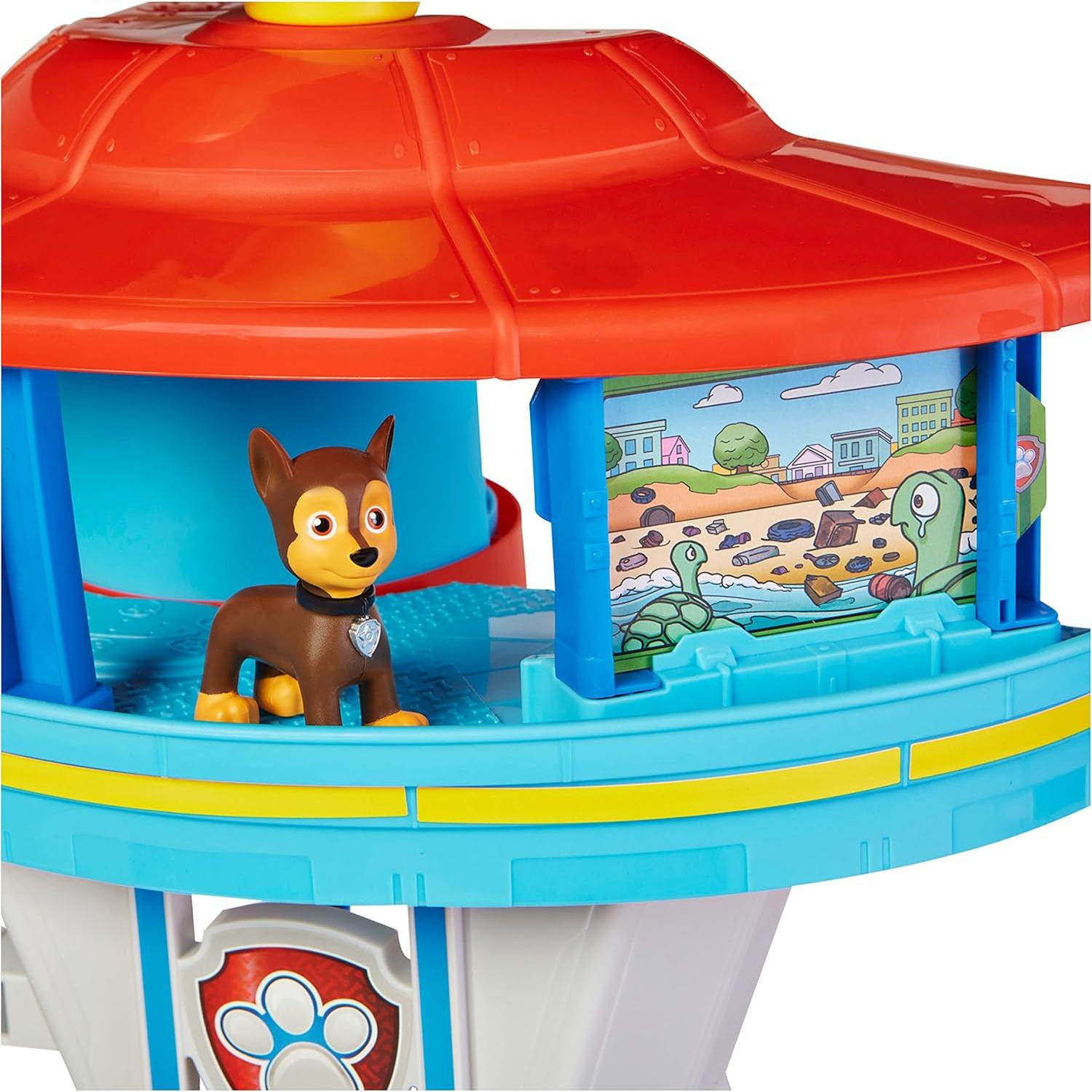 Paw Patrol Lookout Tower Playset with Toy Car Launcher, 2 Chase Action Figures, Chase’s Police Cruiser and Accessories, Kids Toys for Ages 3 and up
