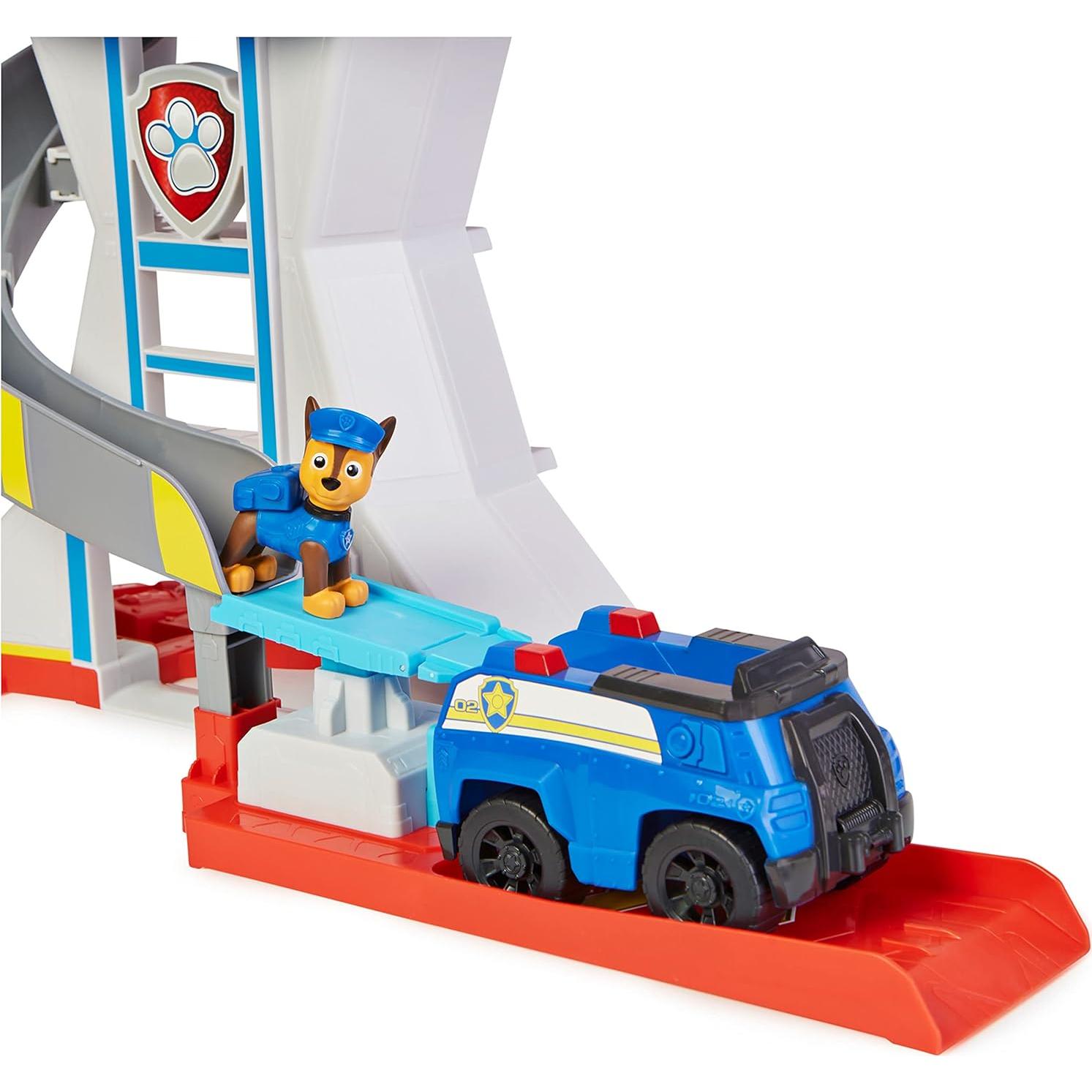 Paw Patrol Lookout Tower Playset with Toy Car Launcher, 2 Chase Action Figures, Chase’s Police Cruiser and Accessories, Kids Toys for Ages 3 and up