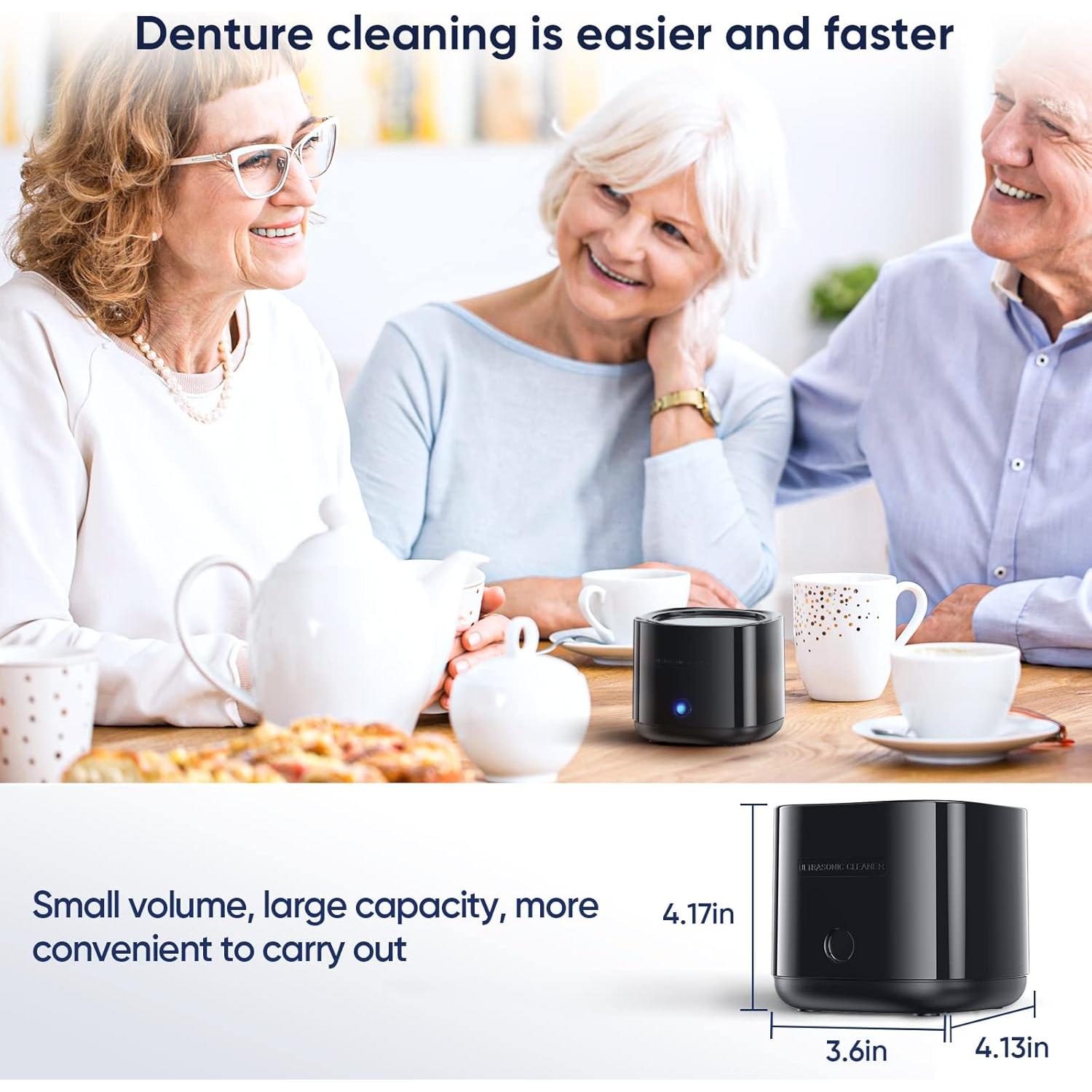 Limpiador Ultrasónico de Dentaduras 42kHz - Portátil 180ml