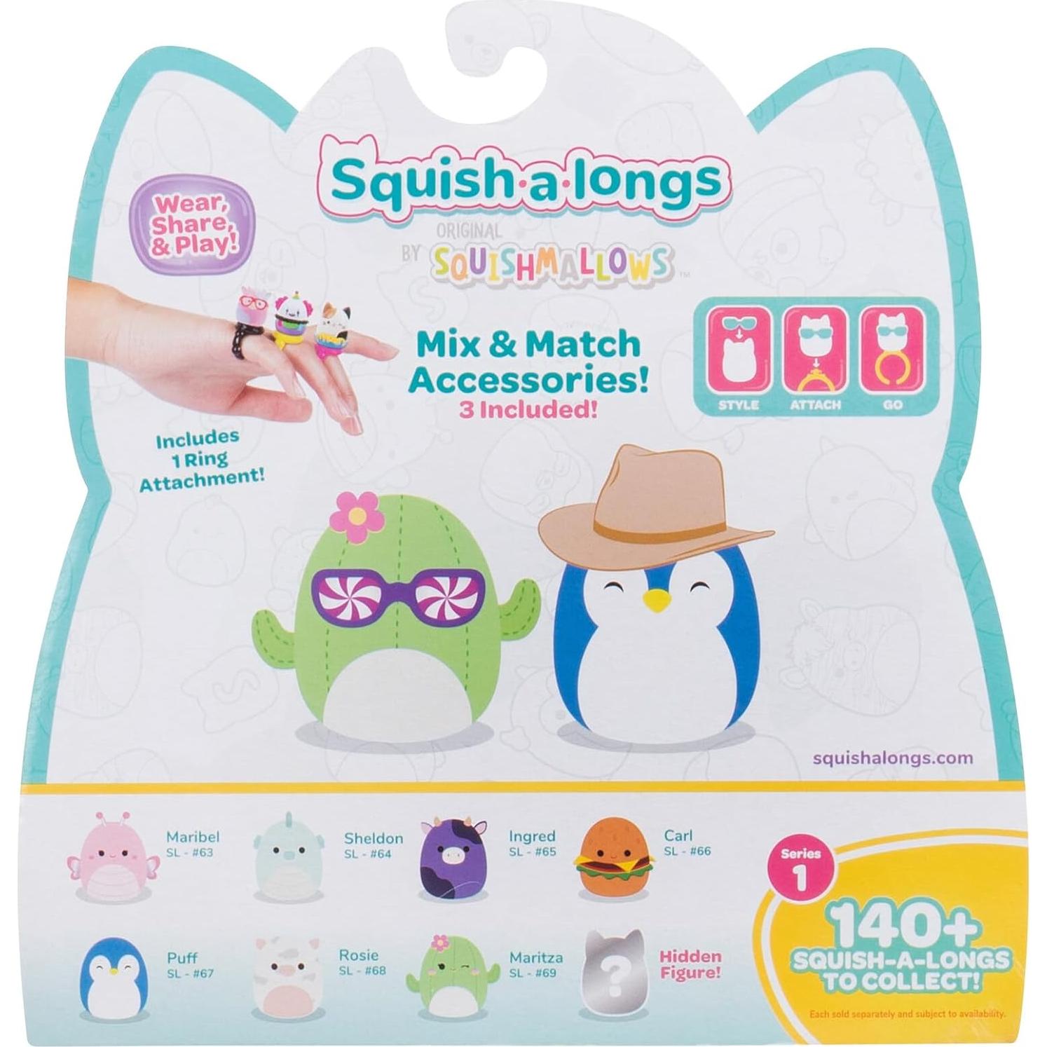 Squish-a-longs Paquete de 8 Mini-Squish 2.54 cm con Accesorios
