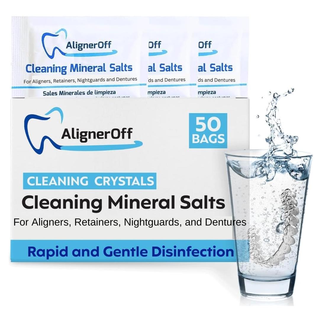 Sales Minerales de Limpieza AlignerOff 3g - Limpieza Profunda para Dispositivos Dentales
