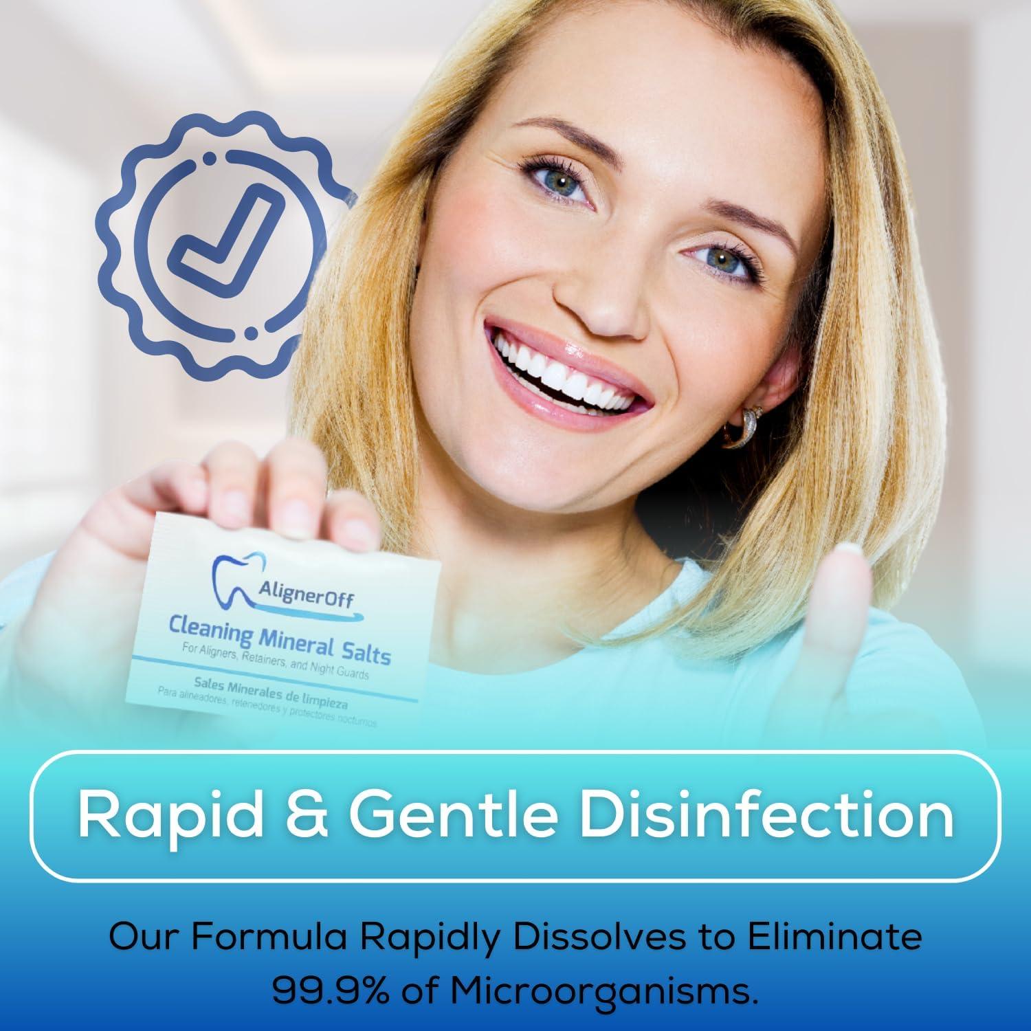 Sales Minerales de Limpieza AlignerOff 3g - Limpieza Profunda para Dispositivos Dentales