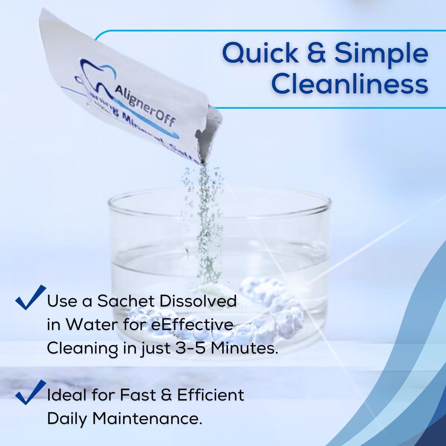 Sales Minerales de Limpieza AlignerOff 3g - Limpieza Profunda para Dispositivos Dentales