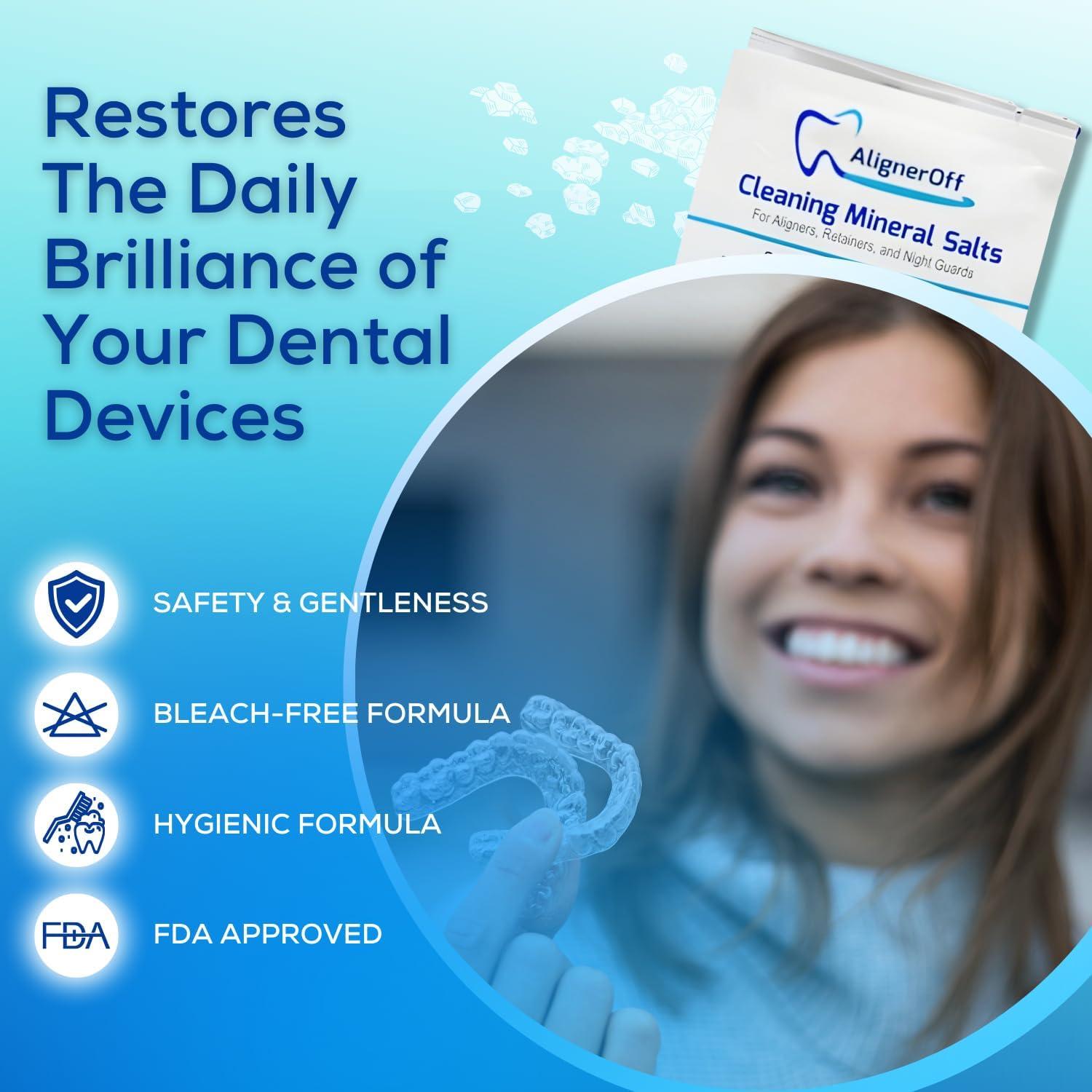 Sales Minerales de Limpieza AlignerOff 3g - Limpieza Profunda para Dispositivos Dentales