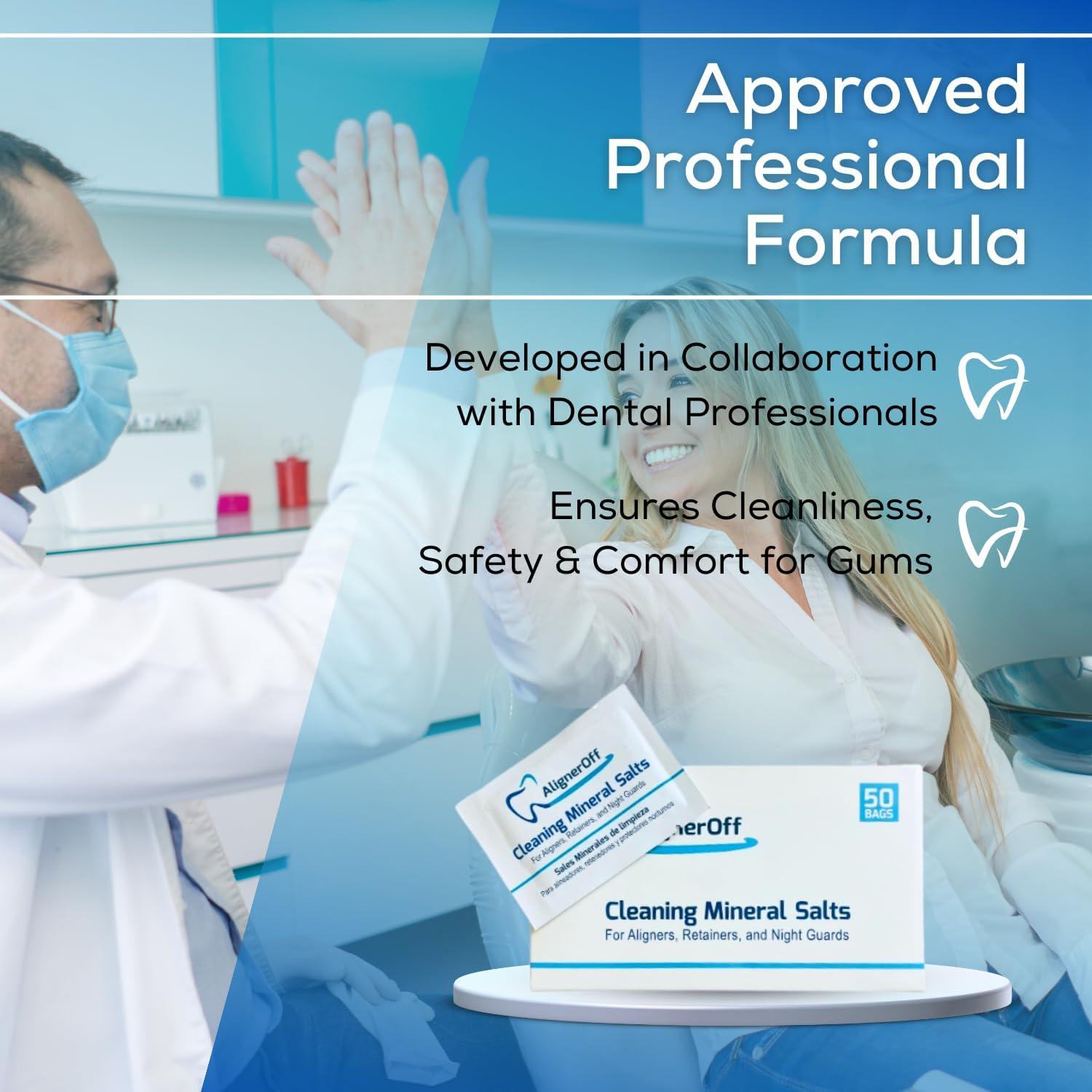 Sales Minerales de Limpieza AlignerOff 3g - Limpieza Profunda para Dispositivos Dentales