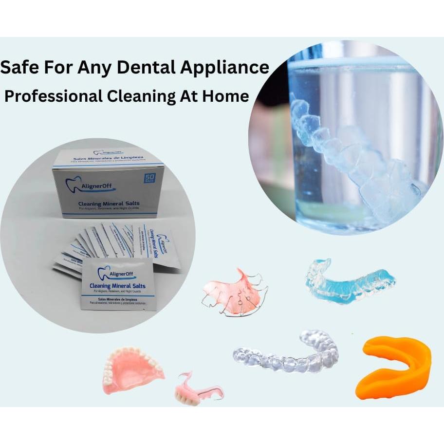 Sales Minerales de Limpieza AlignerOff 3g - Limpieza Profunda para Dispositivos Dentales
