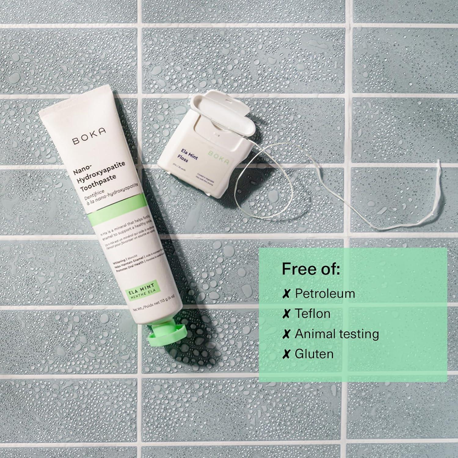 Hilo Dental Boka Ela Mint 27.43m Cera Vegetal Libre de Teflón