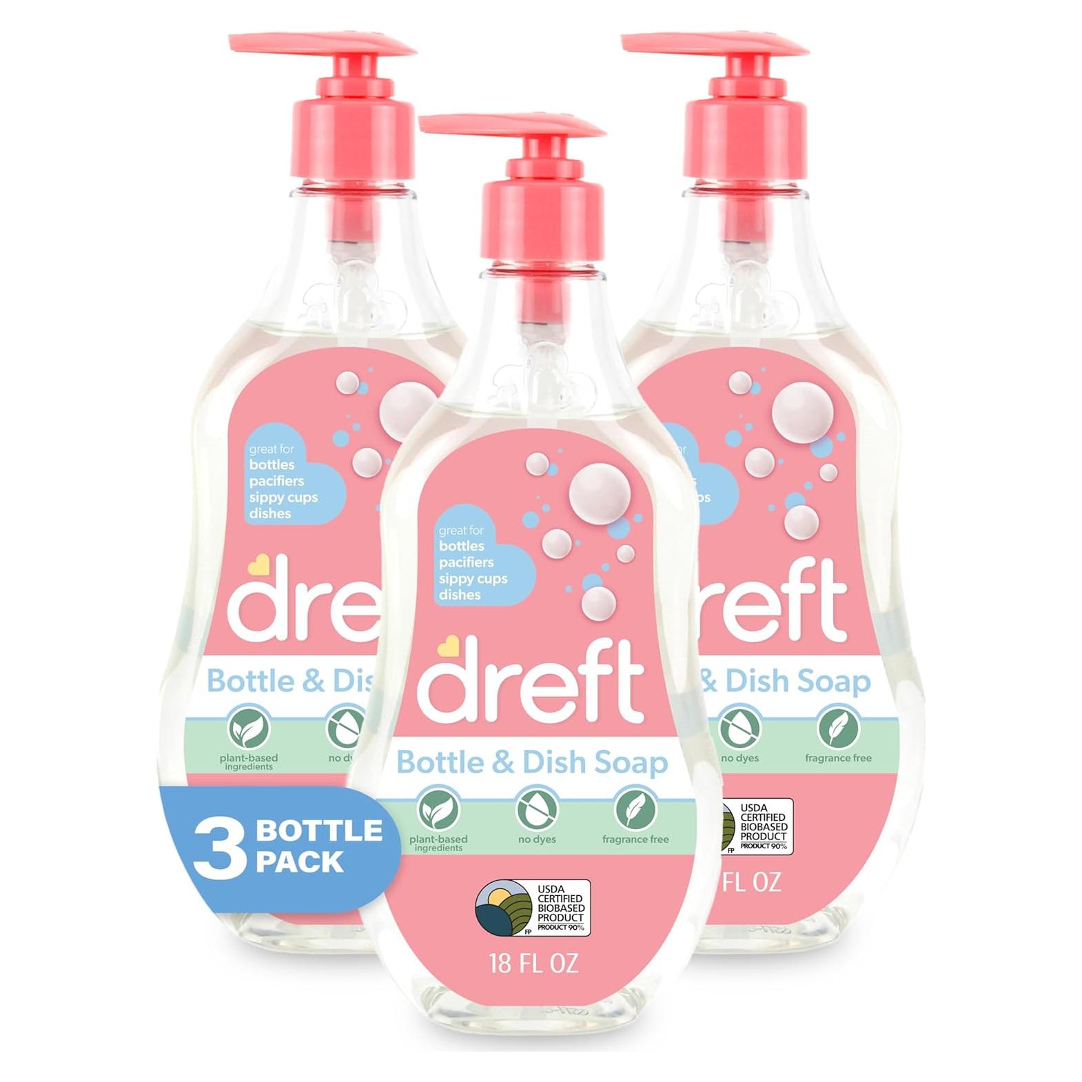 Jabón para Botellas y Platos Dreft - Ecológico 3x532ml