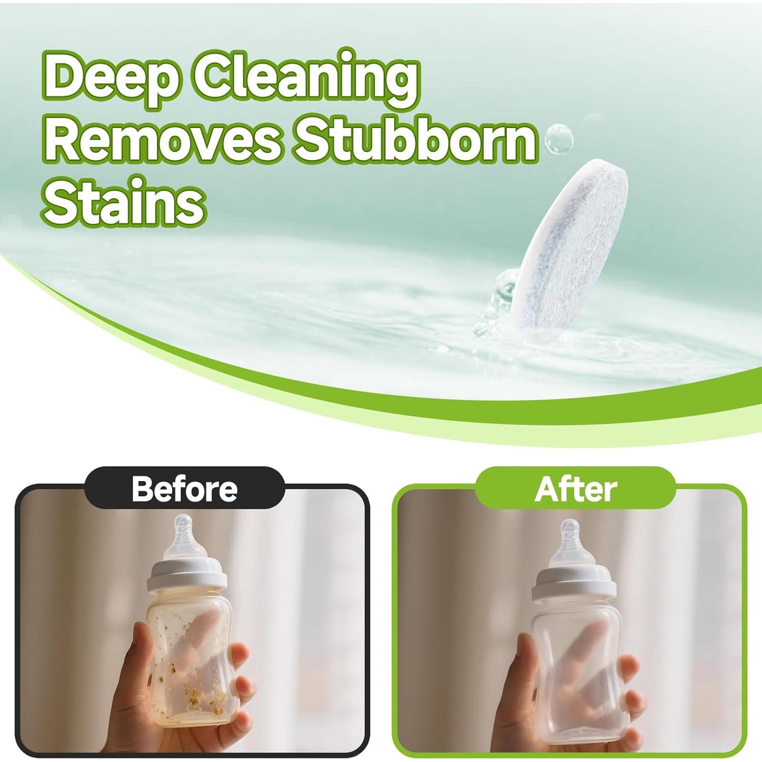 Tabletas Limpiadoras para Botellas Bebés Momcozy 40 Unidades