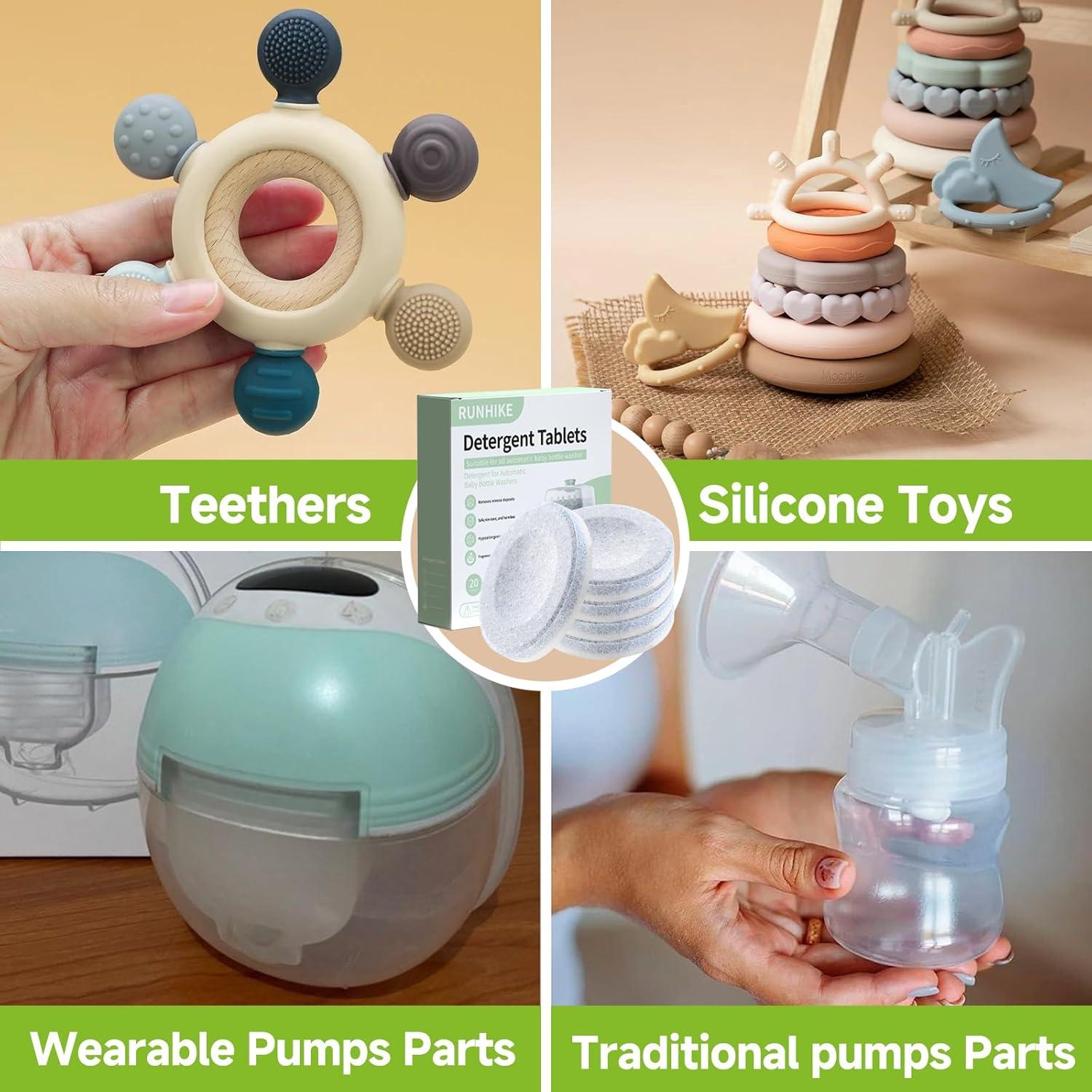 Tabletas Limpiadoras para Botellas Bebés Momcozy 40 Unidades