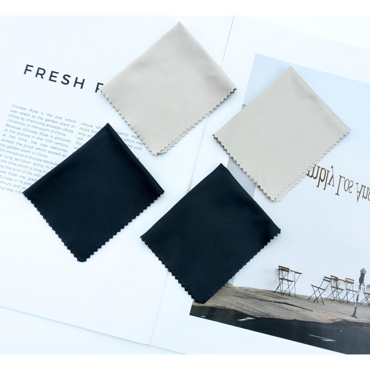 4 Paños de Microfibra para Limpiar Gafas Juxiamal 15x18cm