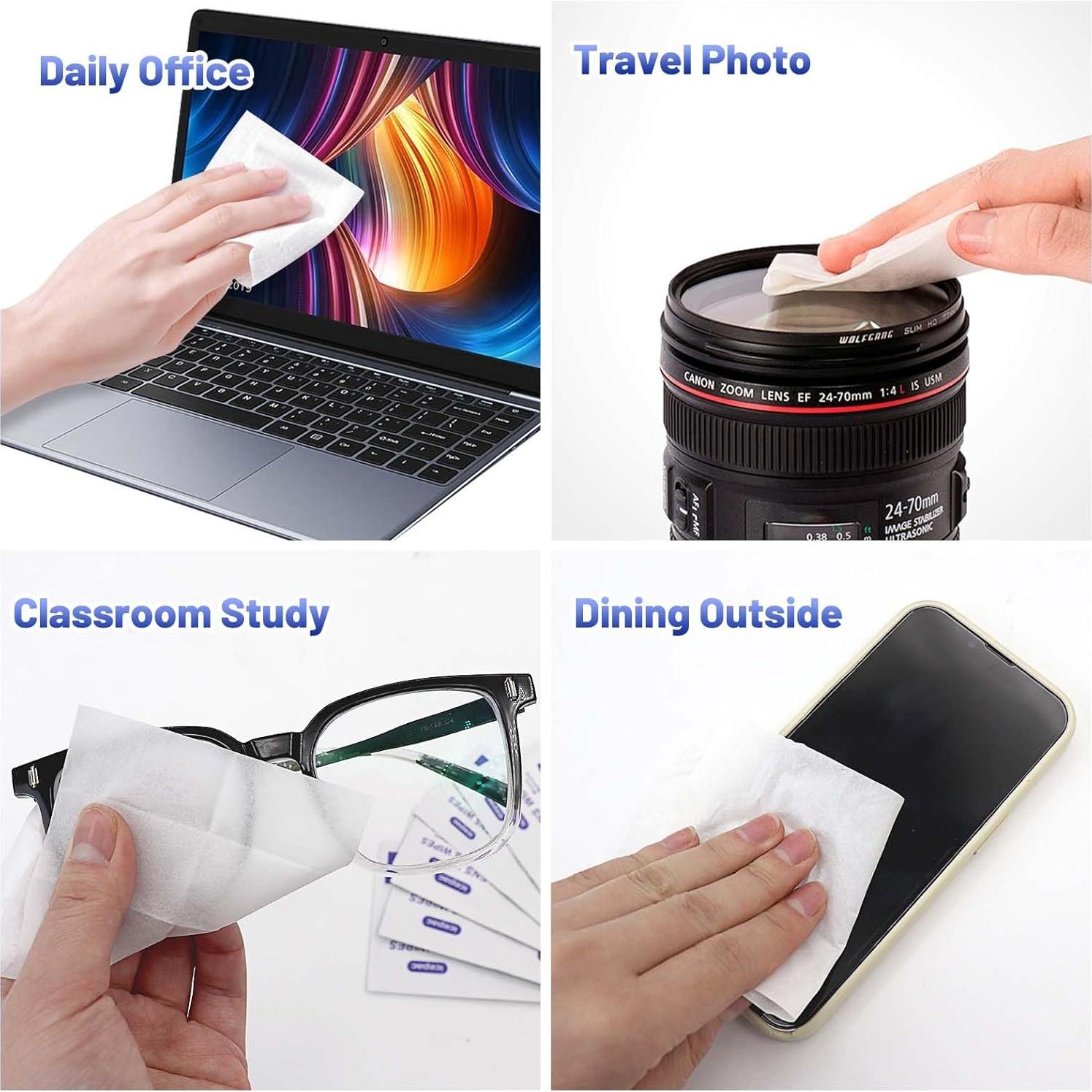 Toallitas de limpieza para gafas Icepac - 500 unidades prehumedecidas