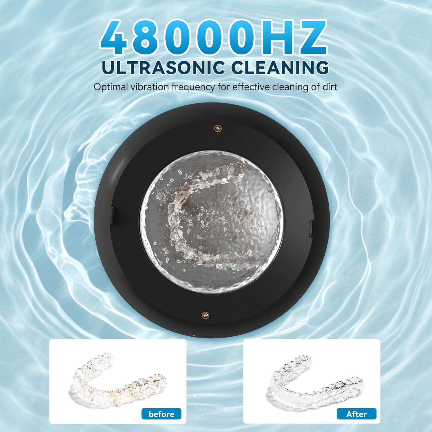 Limpiador Ultrasonido KUNPHY 48kHz para Dentaduras y Joyería