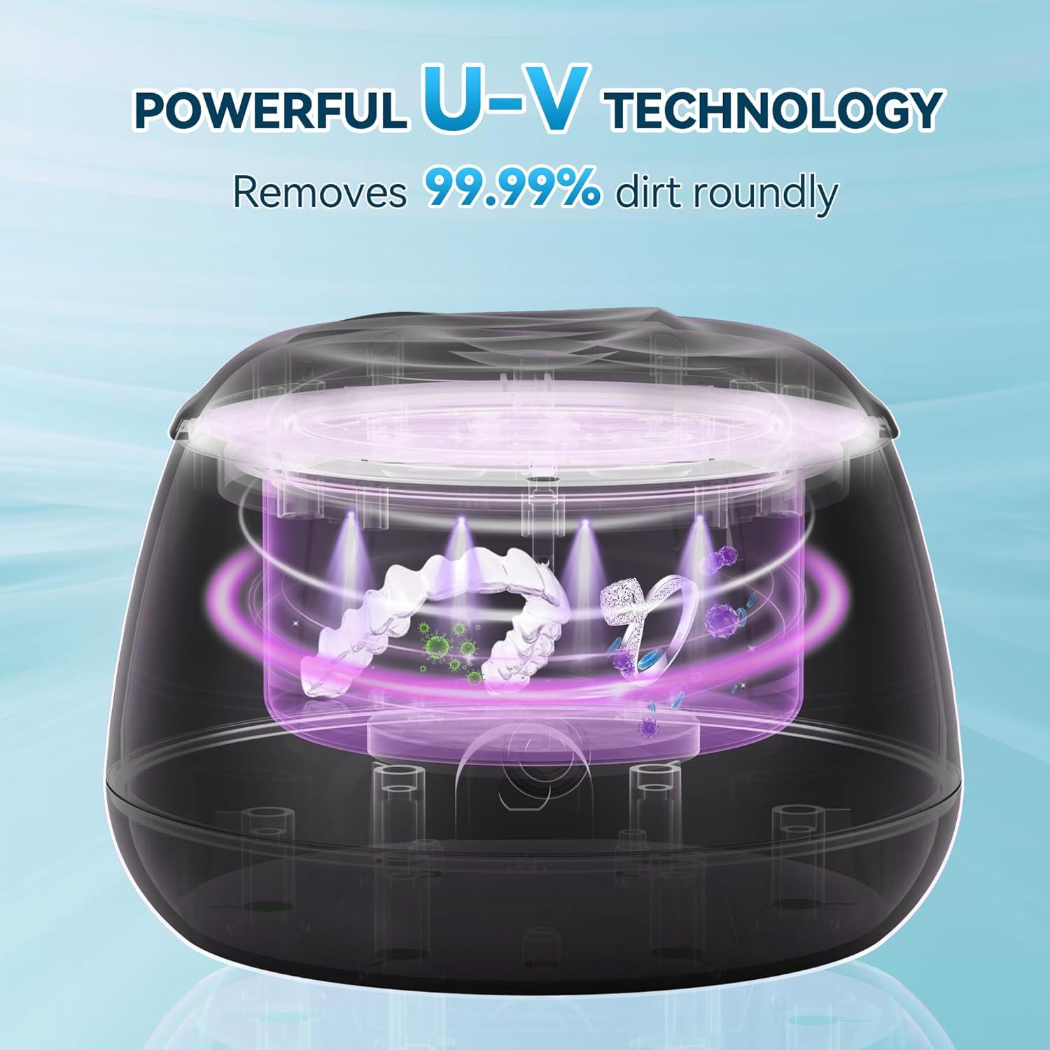 Limpiador Ultrasonido KUNPHY 48kHz para Dentaduras y Joyería