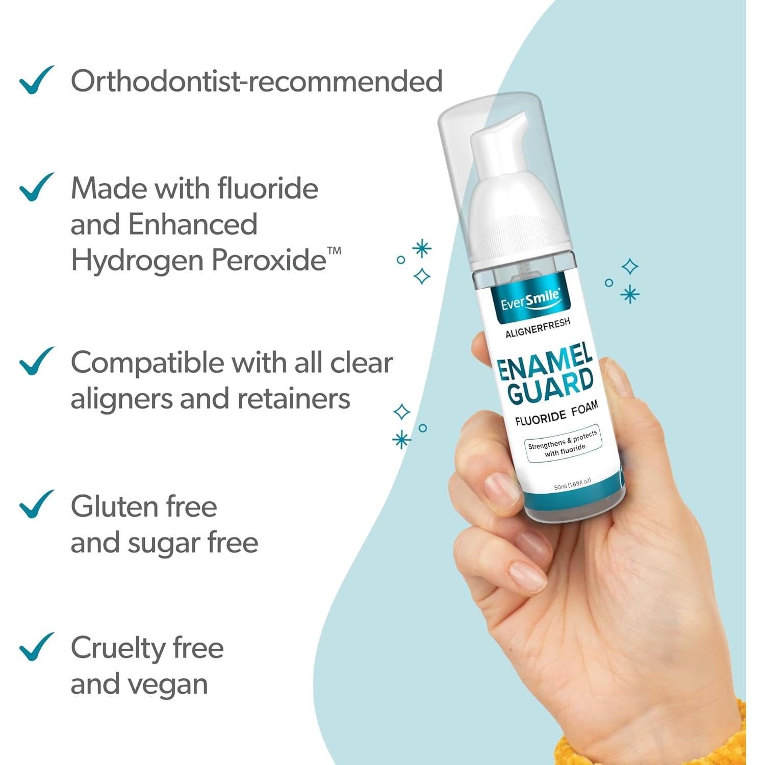 EverSmile AlignerFresh 50ml - Limpiador de Alineadores y Retenedores con Protección del Esmalte