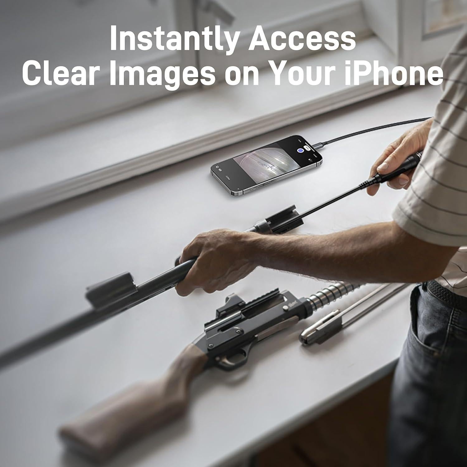 Borescope USB-C Teslong NTG100-C para Rifles, 114.3 cm