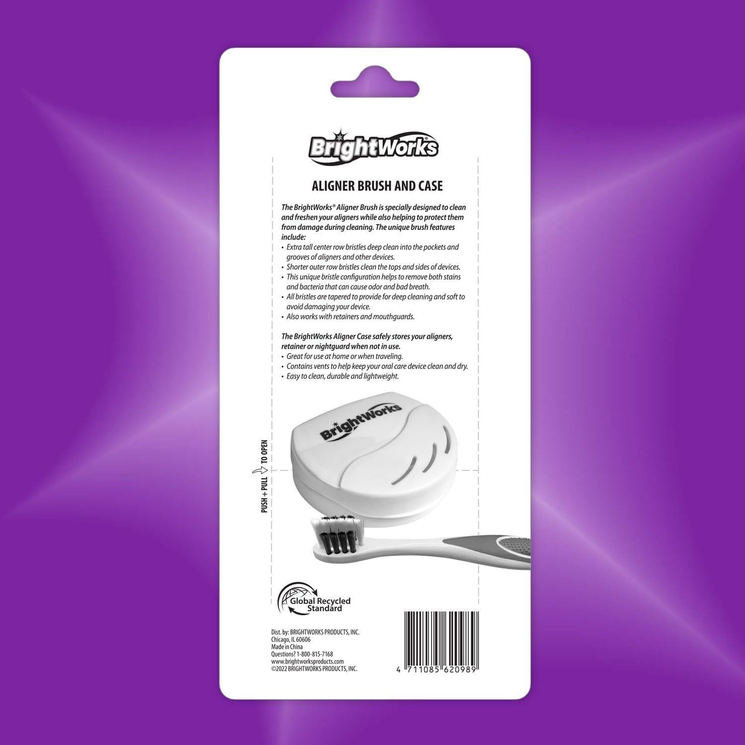 Cepillo y Estuche BrightWorks para Alineadores - Limpieza Efectiva