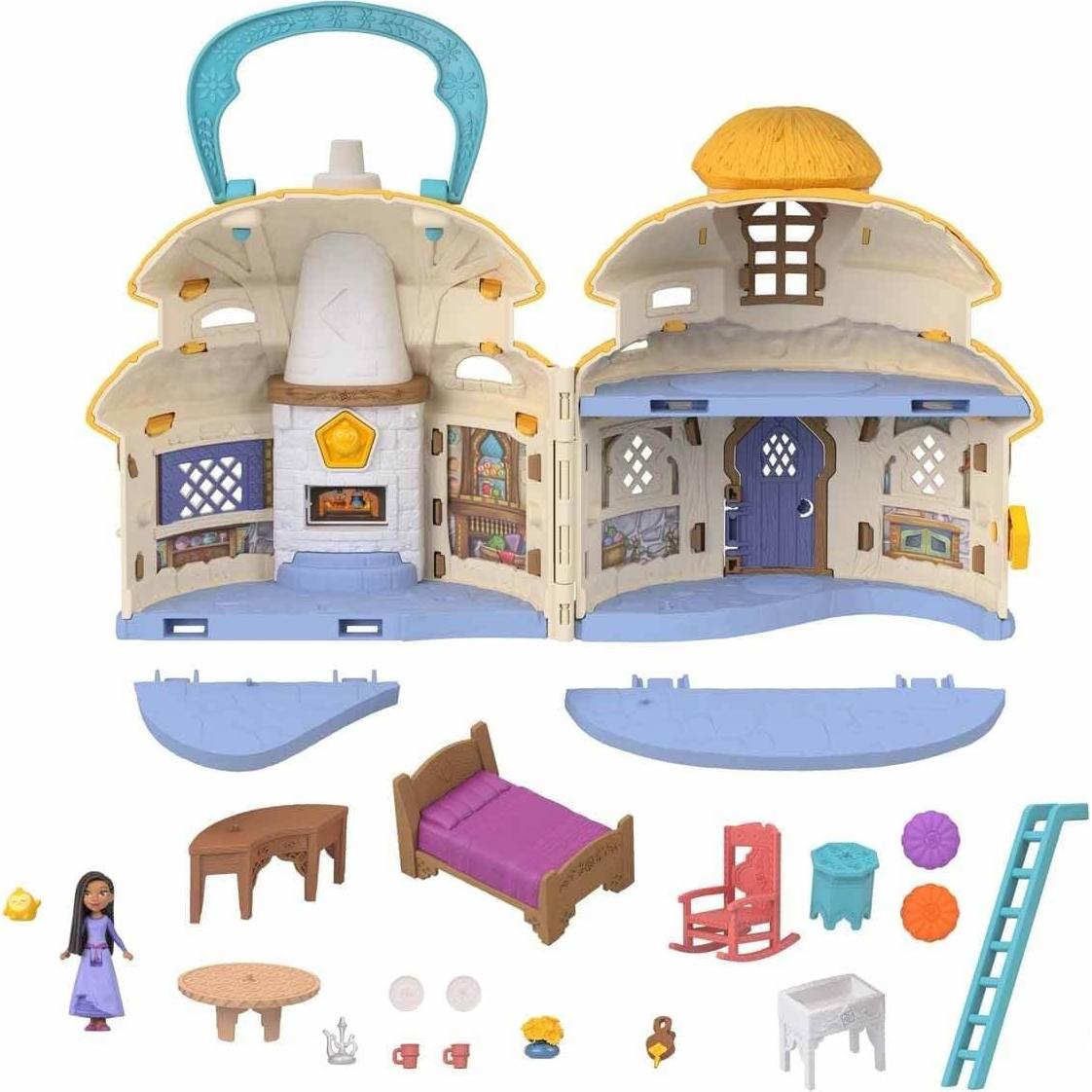Juego de Casa de Muñecas Disney Wish Asha con 15 Accesorios