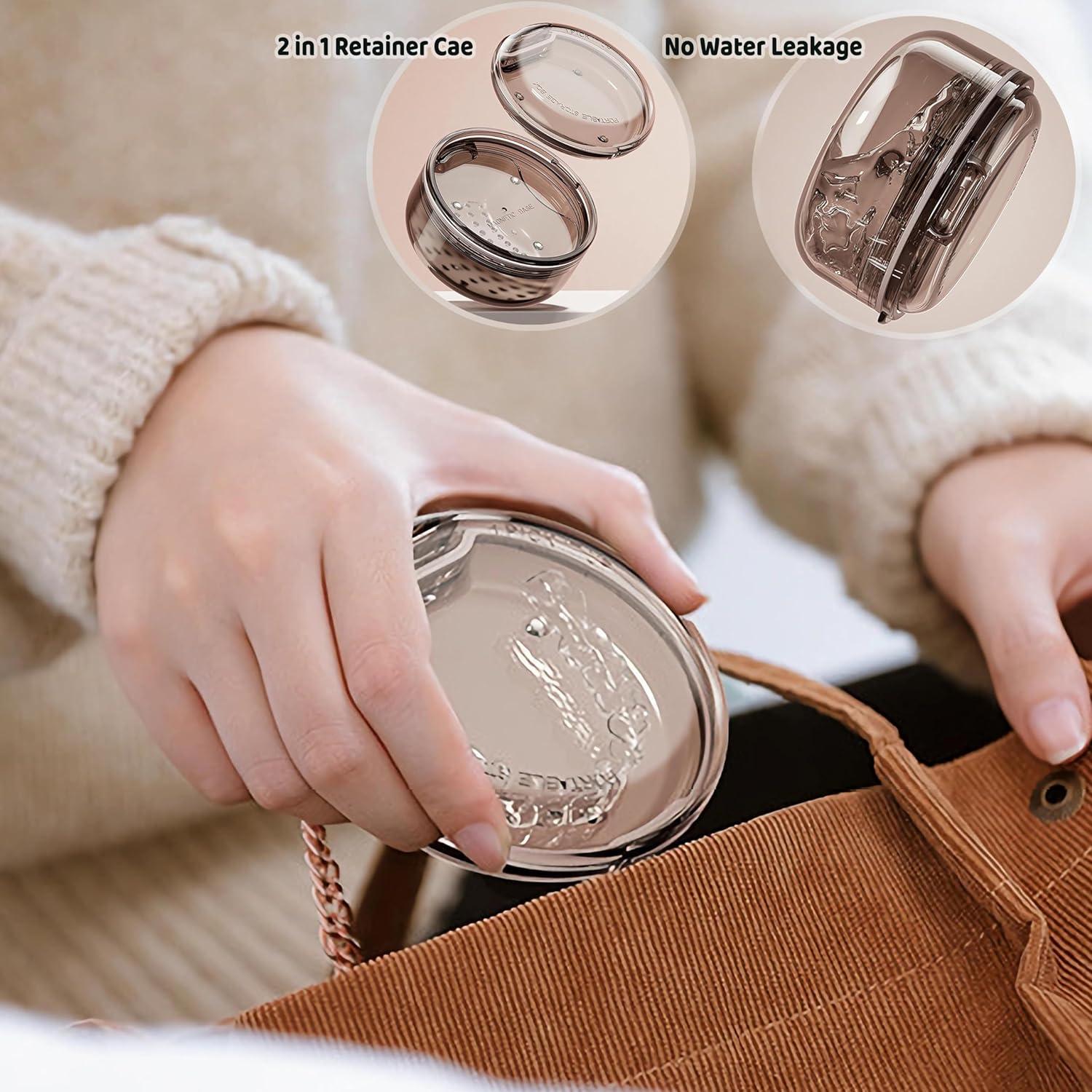 Estuche Limpiador de Dentaduras Murri&Murrdi Negro 11.2x10.9cm