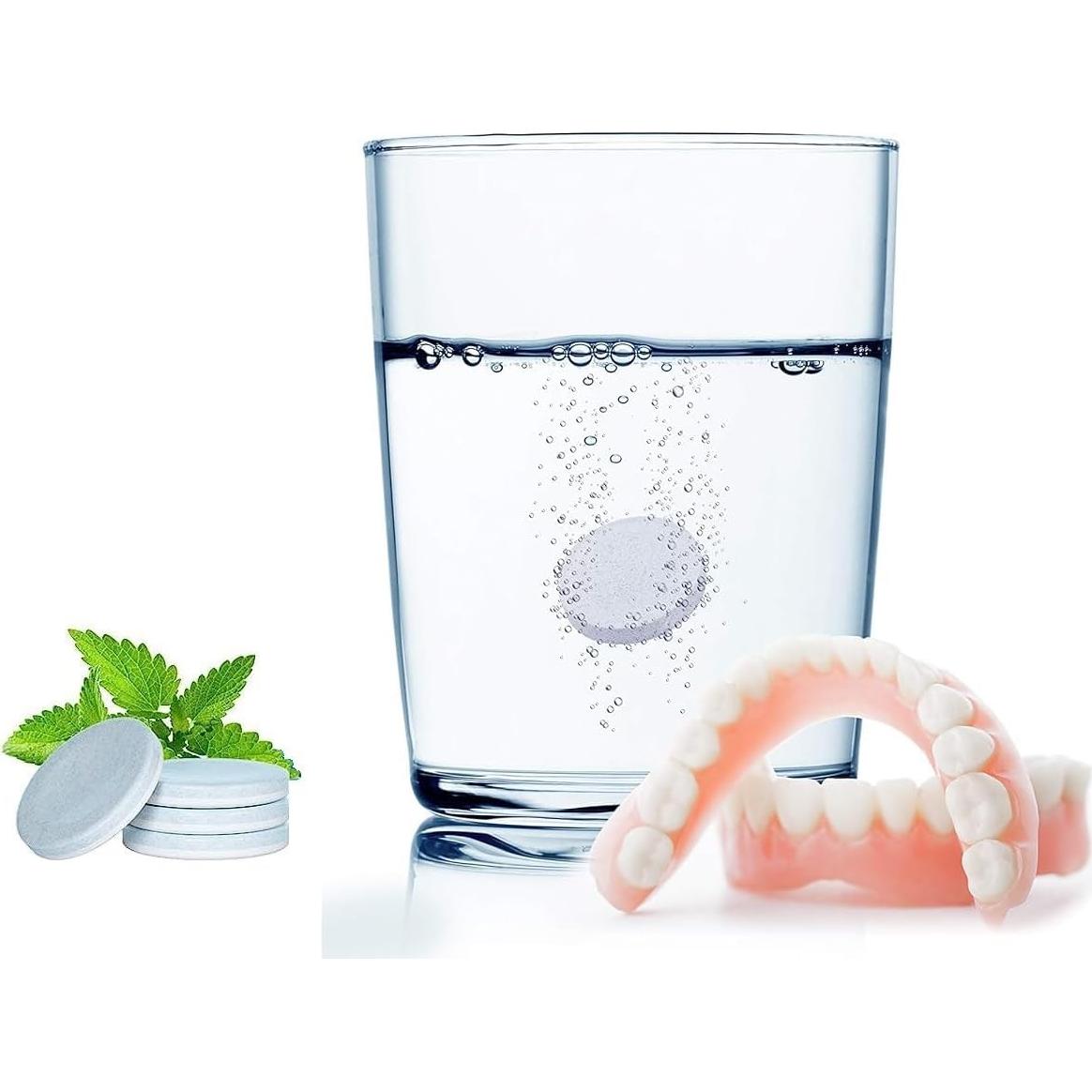 Tabletas Limpiadoras de Dentaduras AmeriCan Goods 80 Unidades