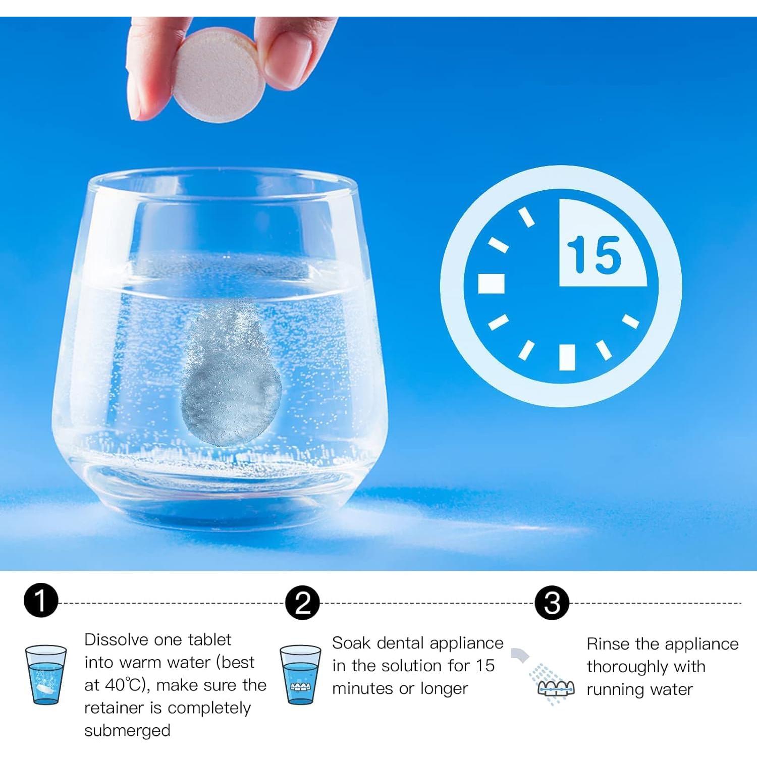 Tabletas Limpiadoras de Dentaduras AmeriCan Goods 80 Unidades