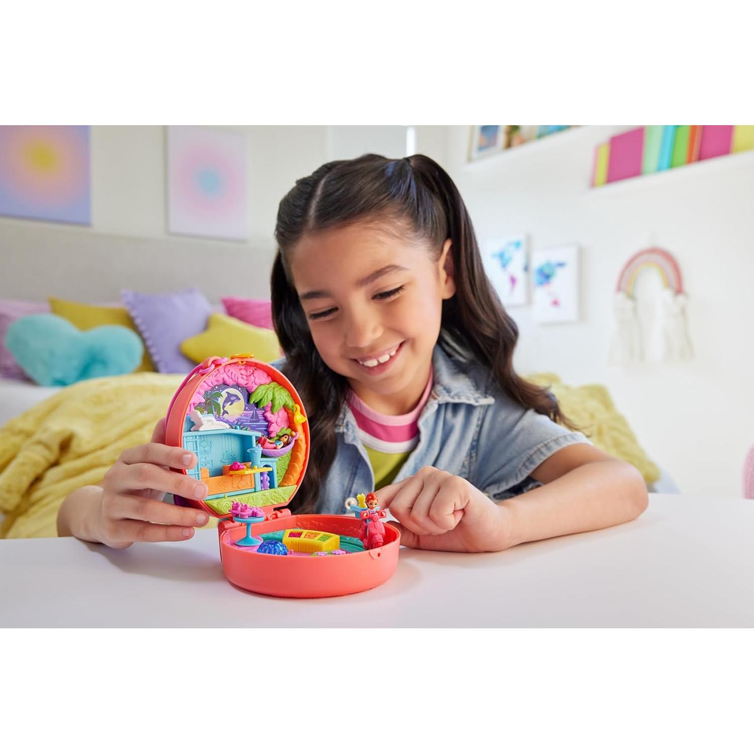 Moped de Aventura Compacto Polly Pocket con 2 Muñecas