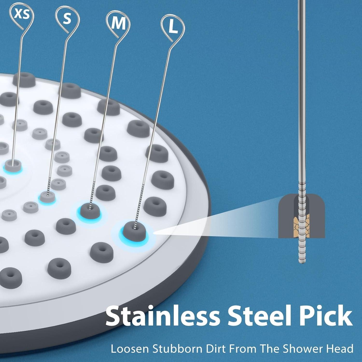 40 Pcs Limpiadores de Cabezal de Ducha Lumkew - Cepillos y Picos