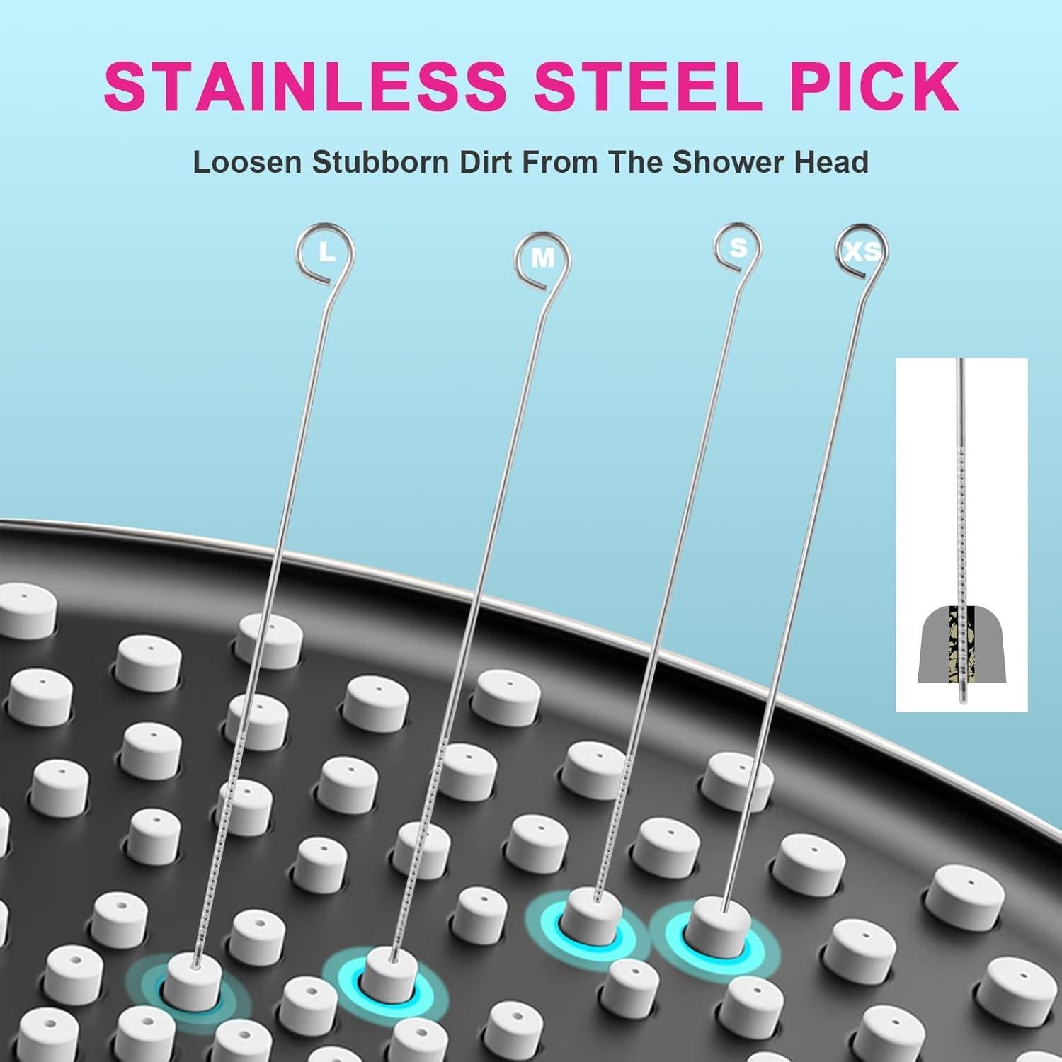 30 Cepillos Limpiadores BCD para Cabezal de Ducha - Antiobstrucción