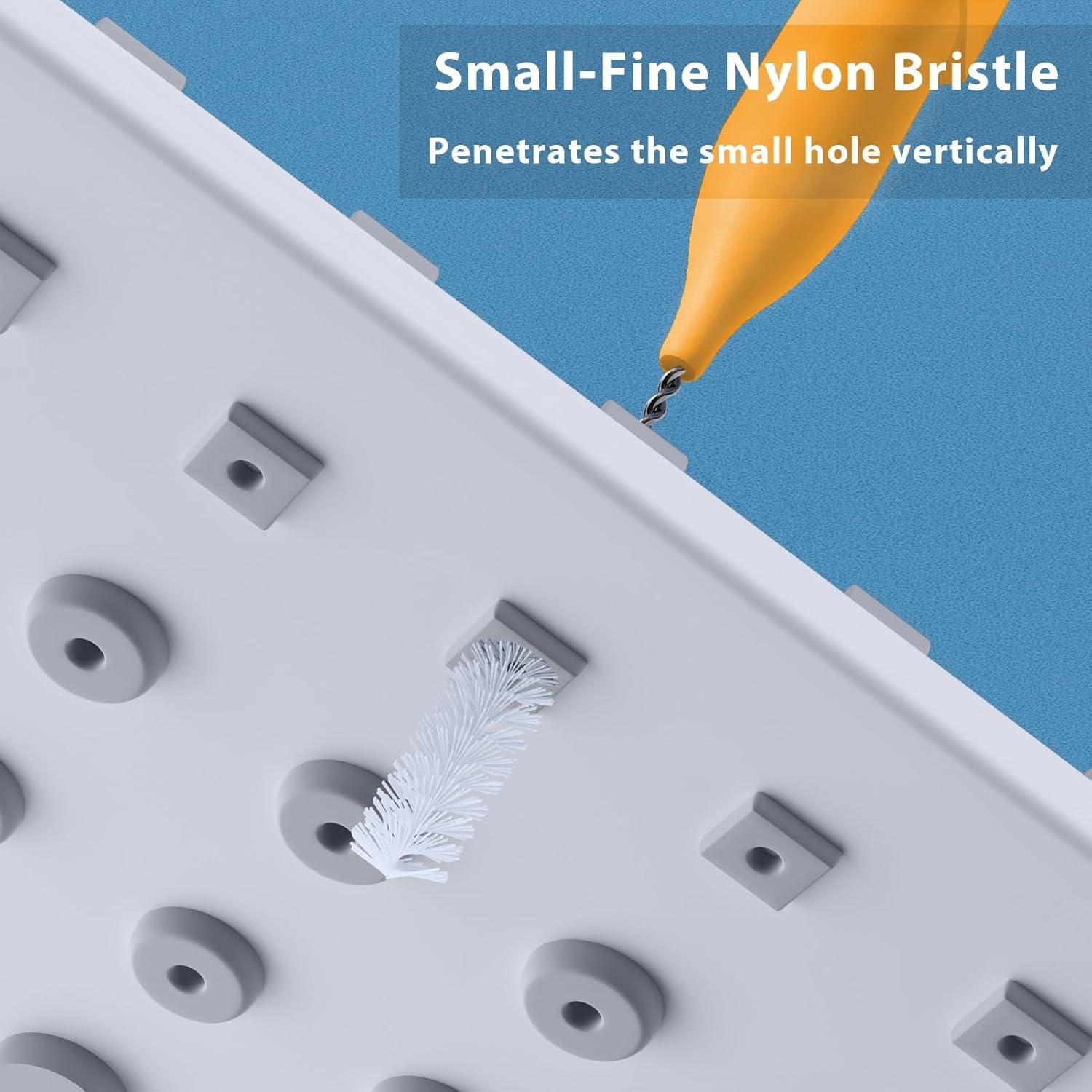 30 Piezas Limpiador de Cabezal de Ducha Lumkew - Naranja y Azul