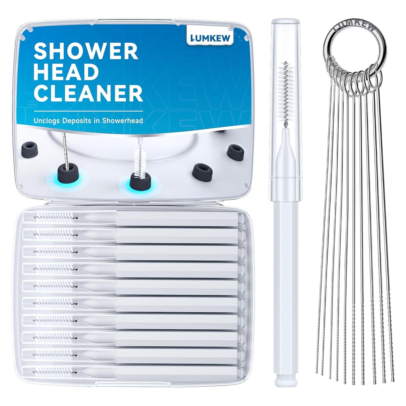 Limpiador de Cabezal de Ducha Lumkew con 10 Picks Desatascadores