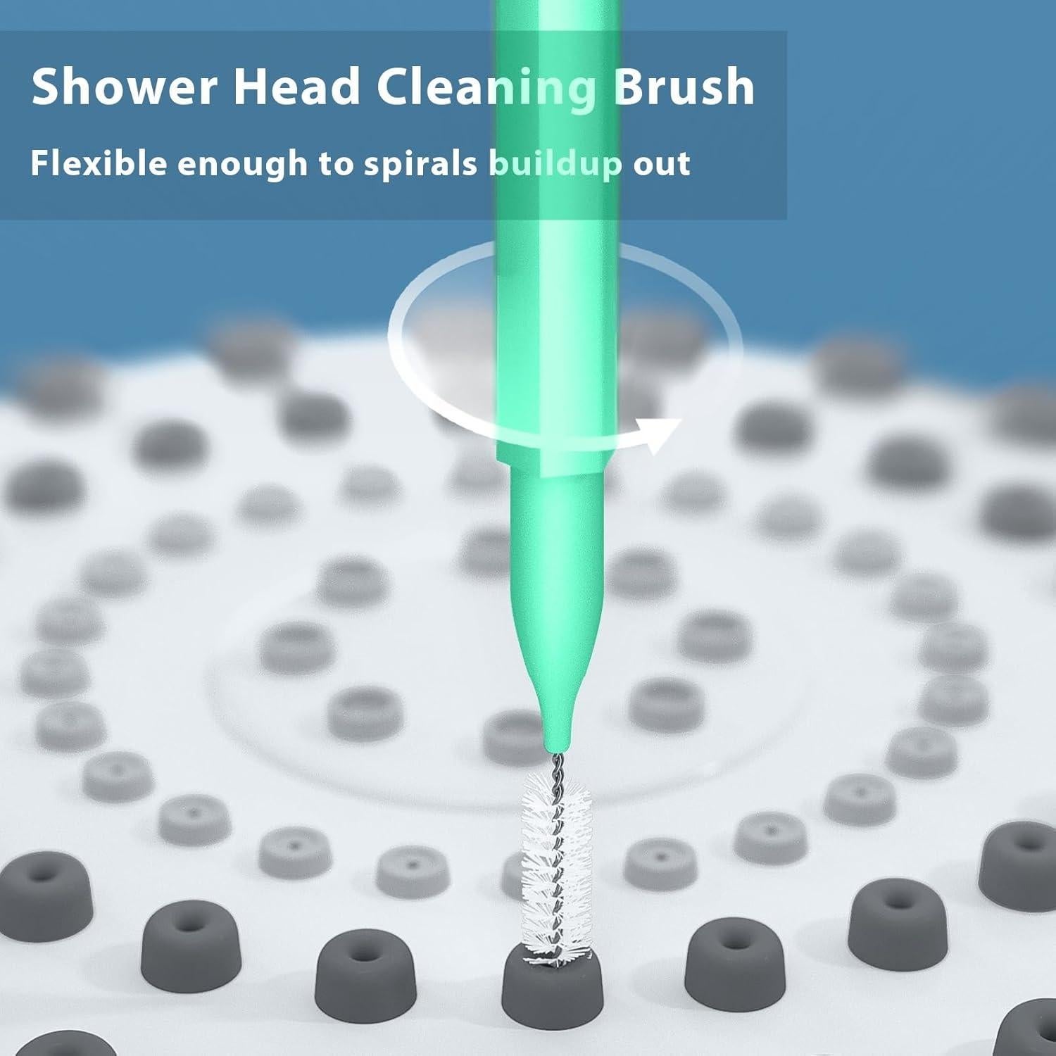 Limpiador de Cabezal de Ducha Lumkew - 20 Pinceles de Nylon Verde