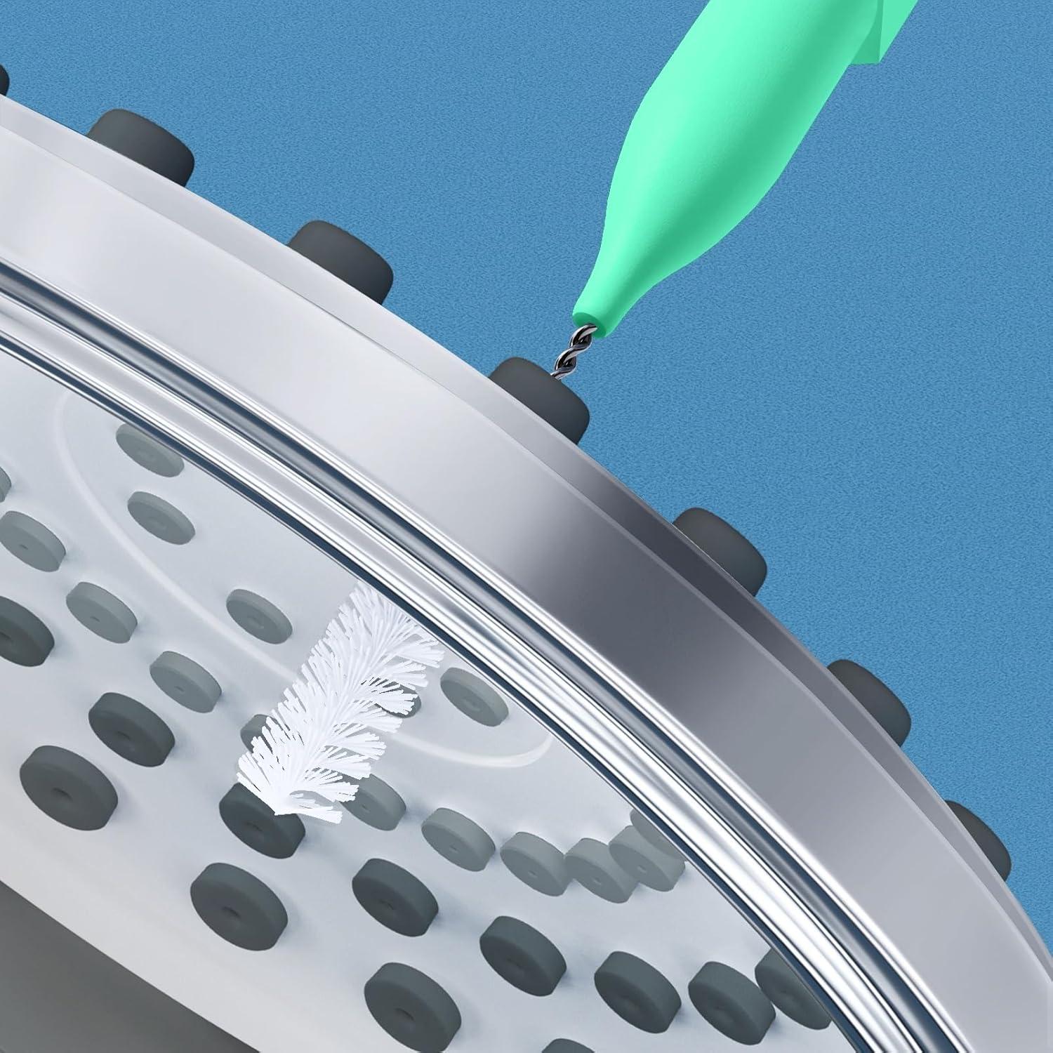 Limpiador de Cabezal de Ducha Lumkew - 20 Pinceles de Nylon Verde