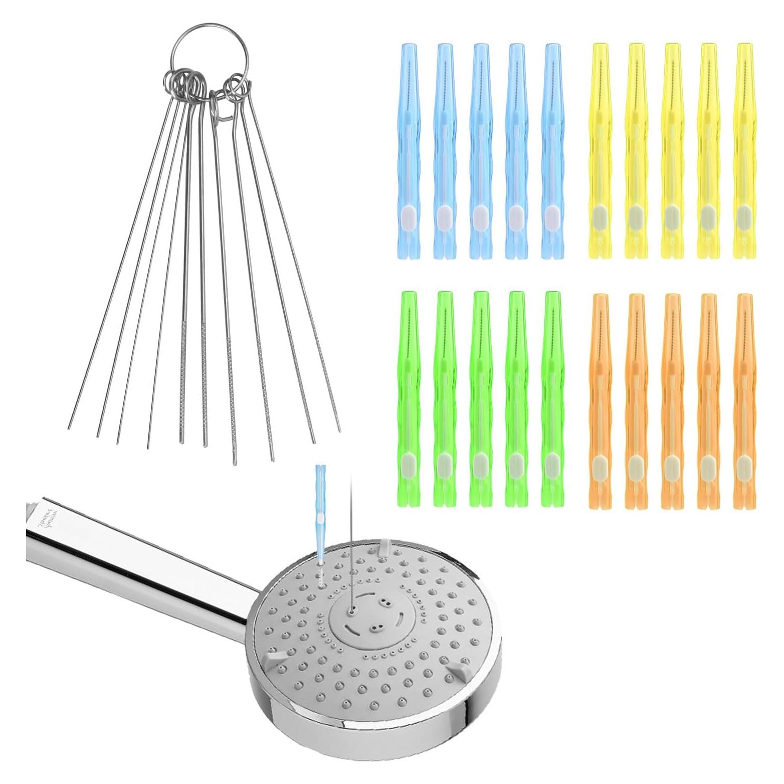 20 Cepillos Limpiadores de Cabezal de Ducha BOXOB + 10 Puntas